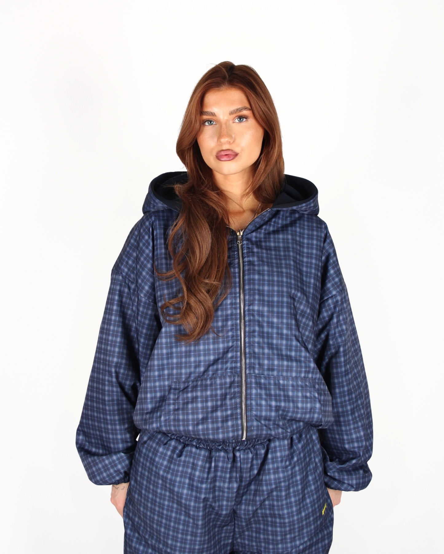 MTL Reversible Checked Jacket Navy