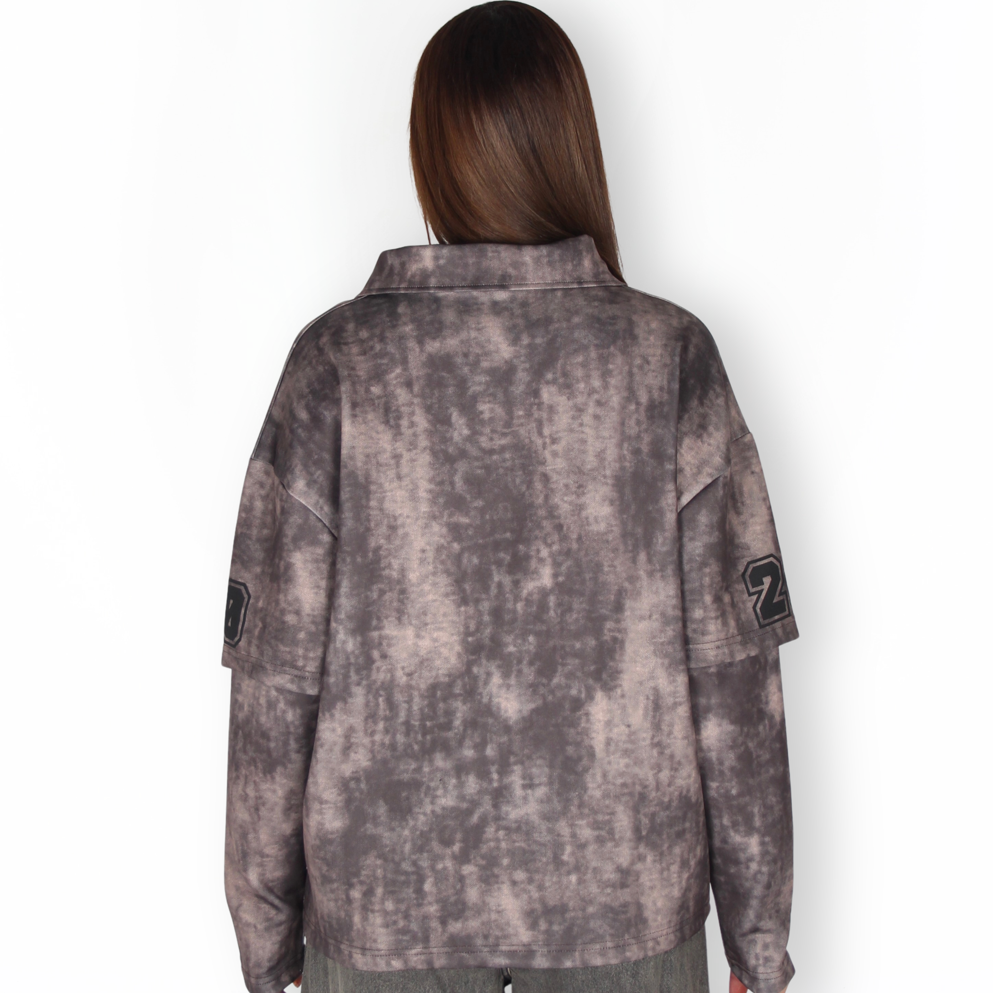 MTL Polo Double Layered Longsleeve Brown