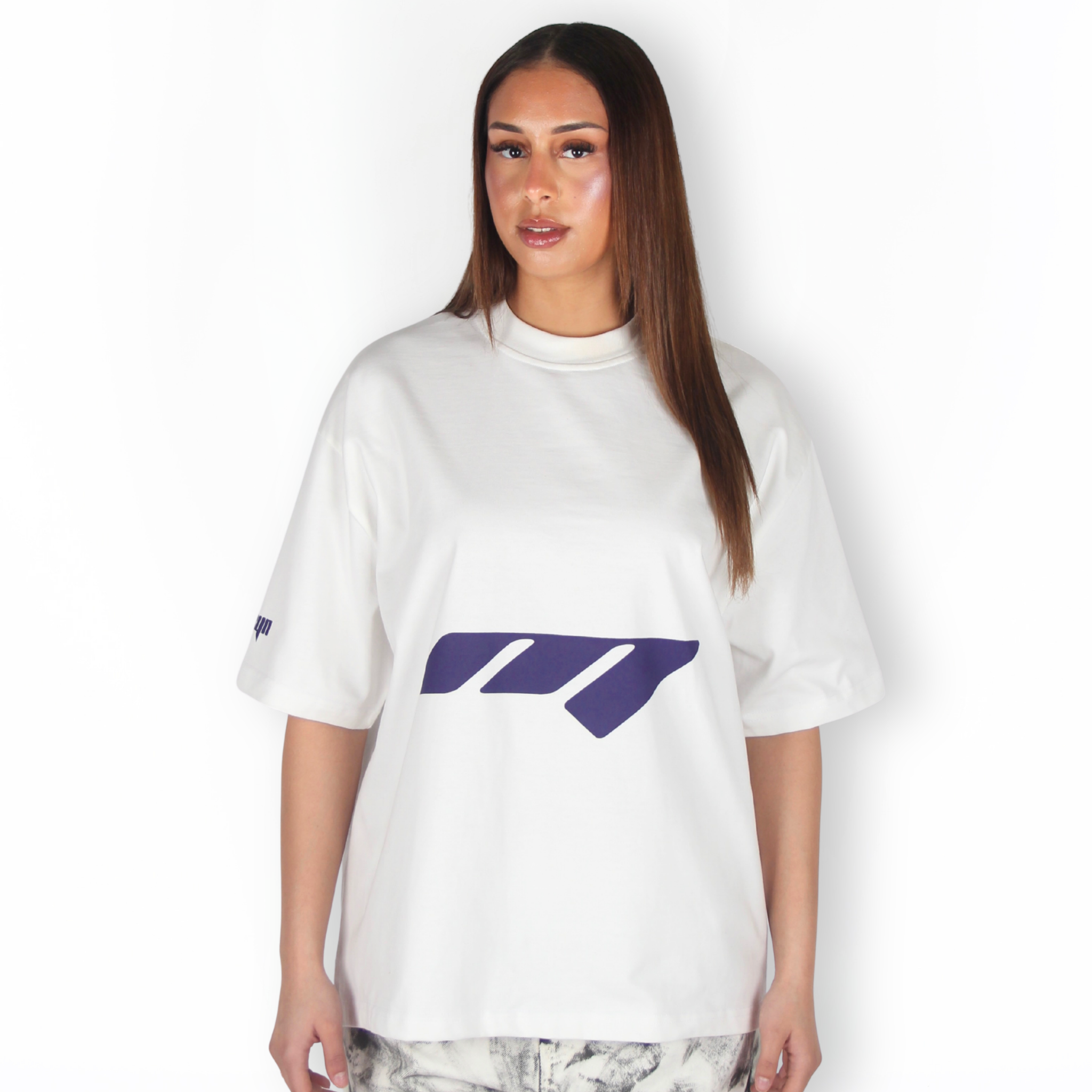 MTL Printed T-shirt Ecru/Purple