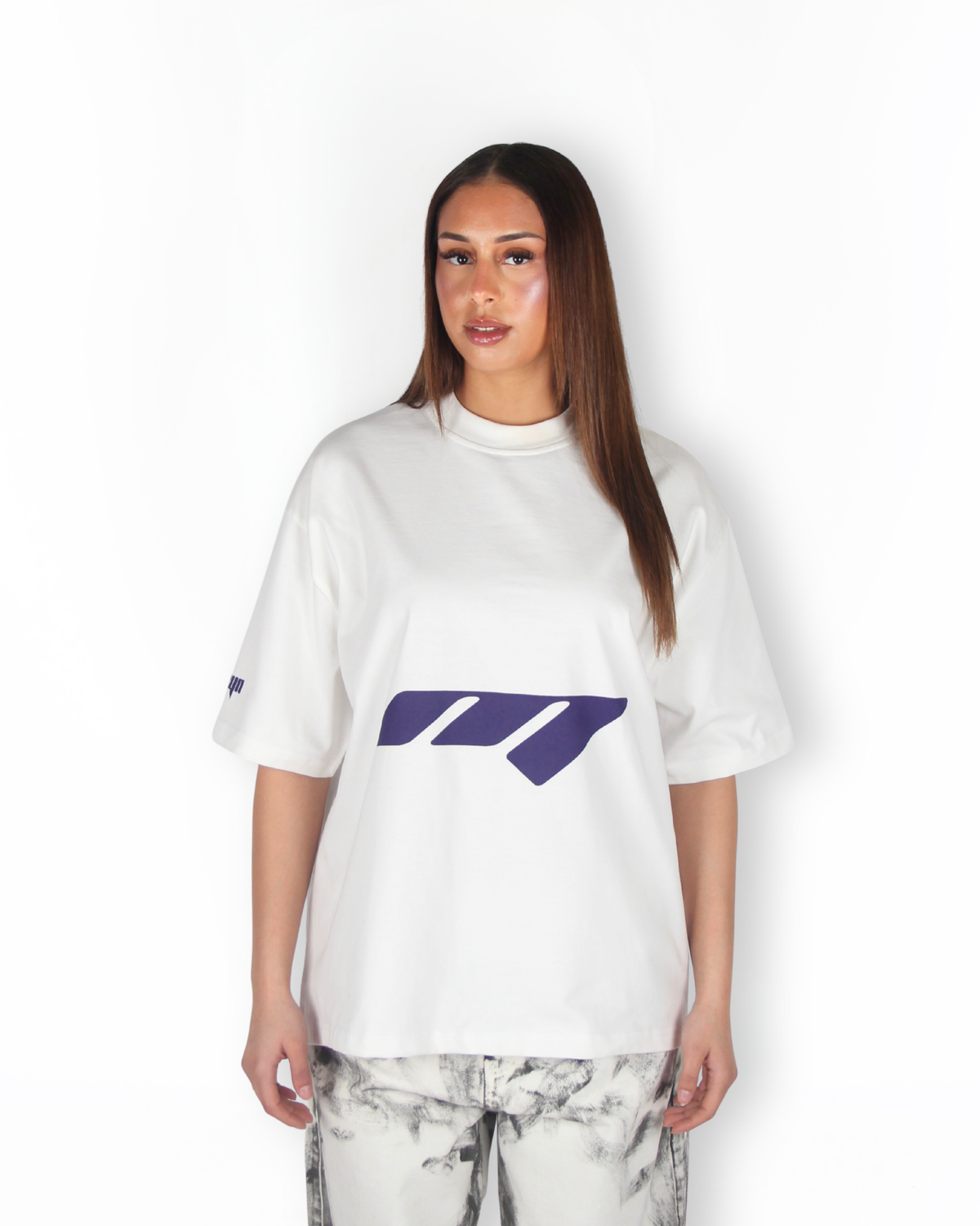 MTL Printed T-shirt Ecru/Purple