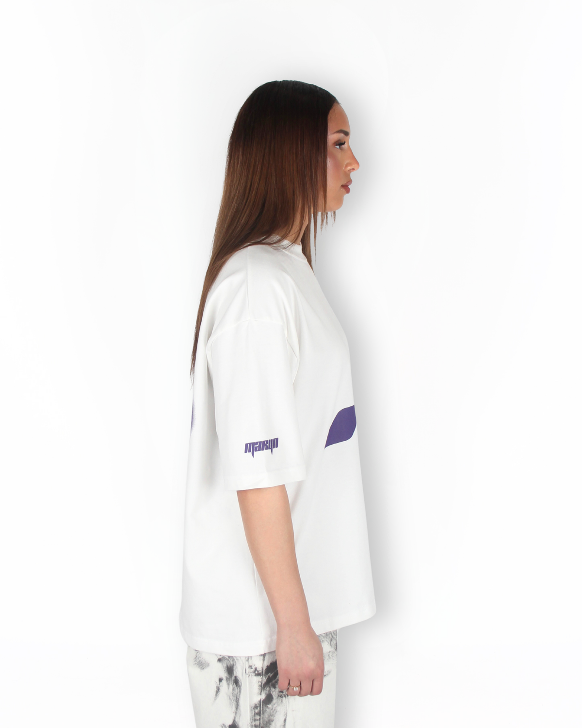 MTL Printed T-shirt Ecru/Purple