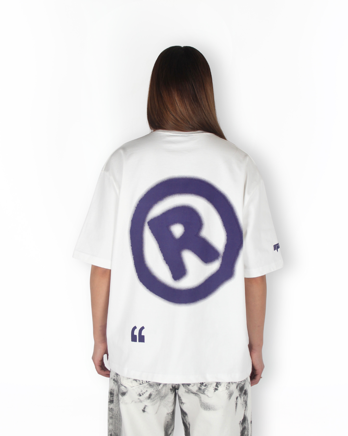 MTL Printed T-shirt Ecru/Purple
