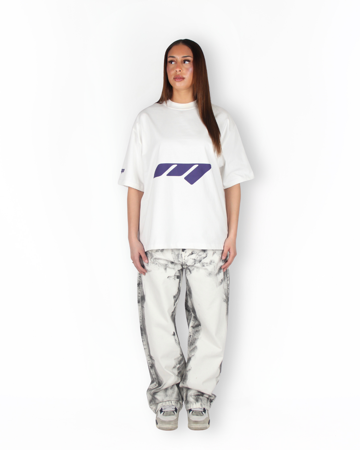 MTL Printed T-shirt Ecru/Purple