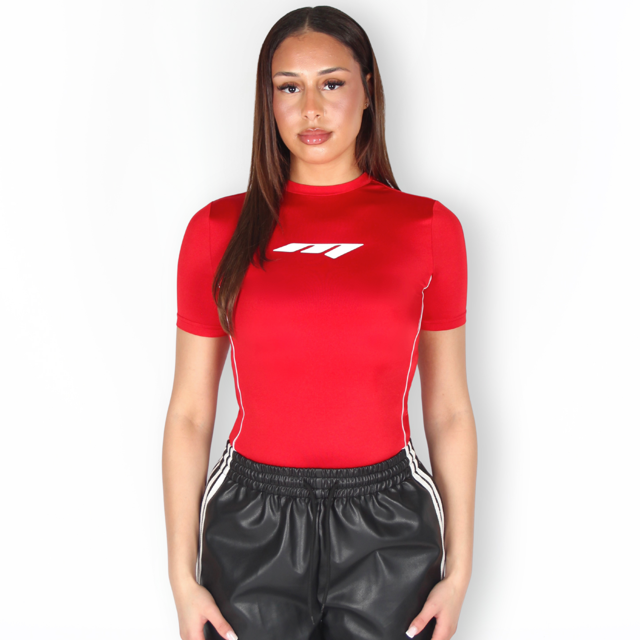 MTL Short Sleeve Bodysuit Red
