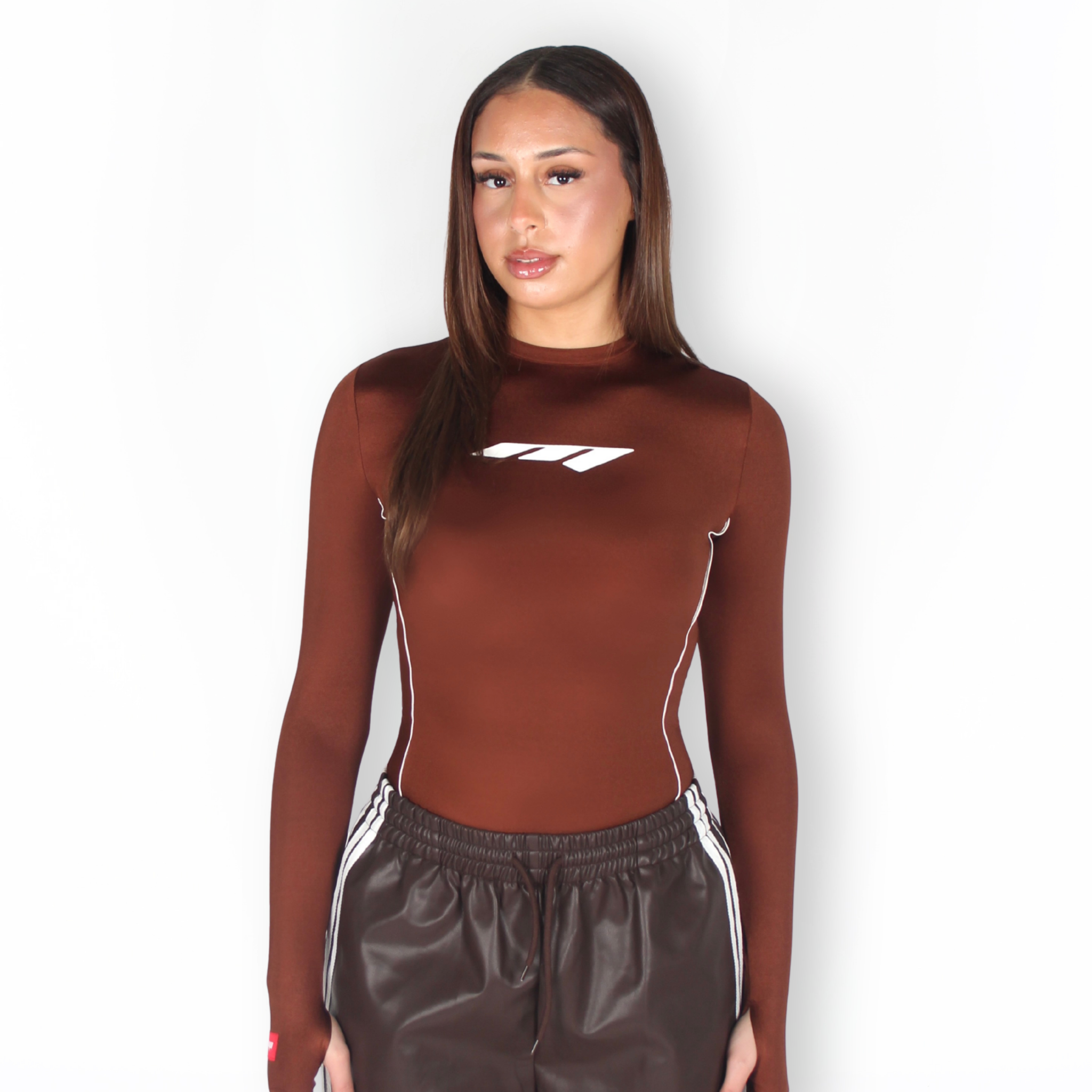 MTL Long Sleeve Bodysuit Brown