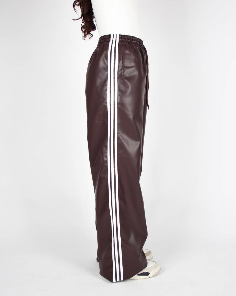 MTL Lux Leather Pants Brown