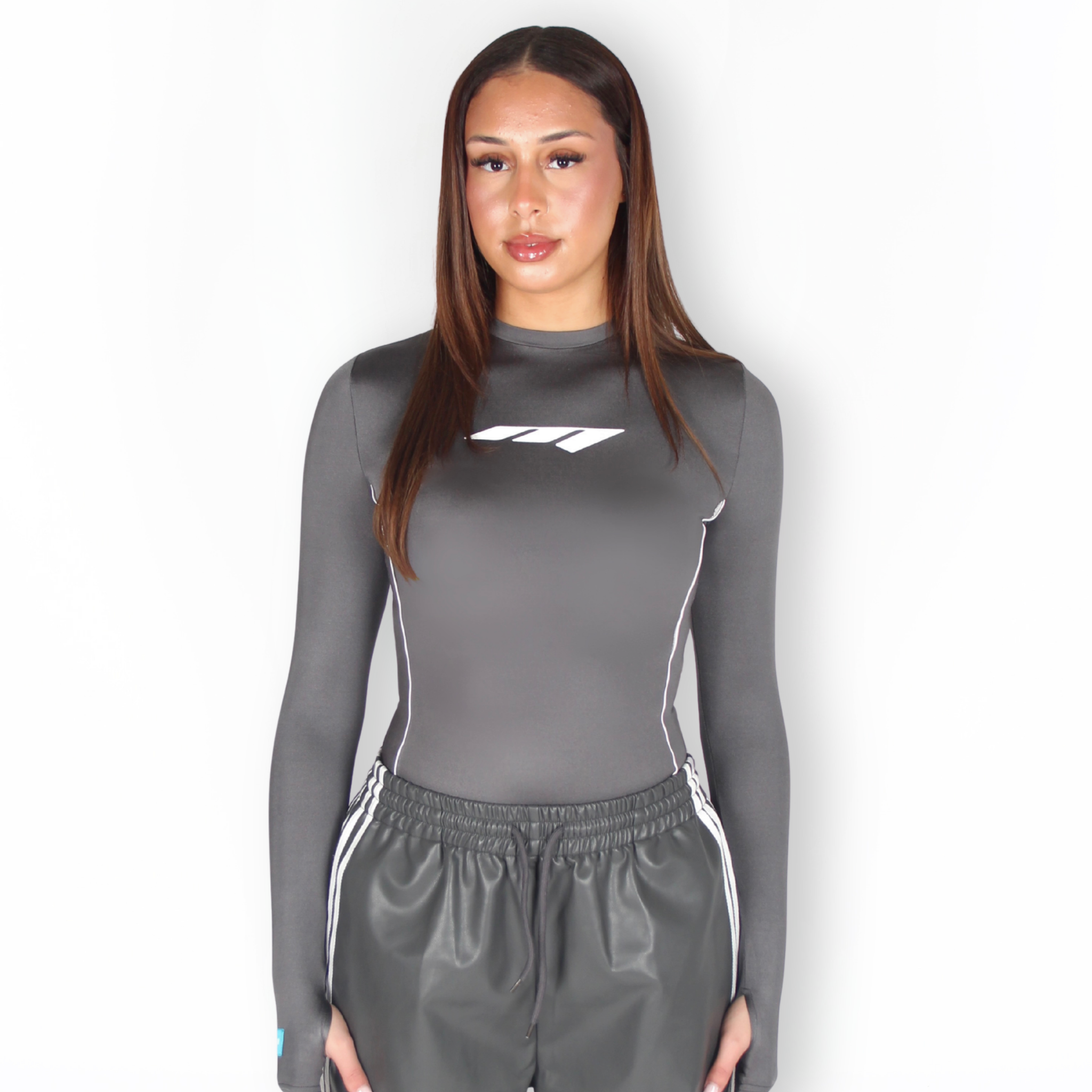 MTL Long Sleeve Bodysuit Grey