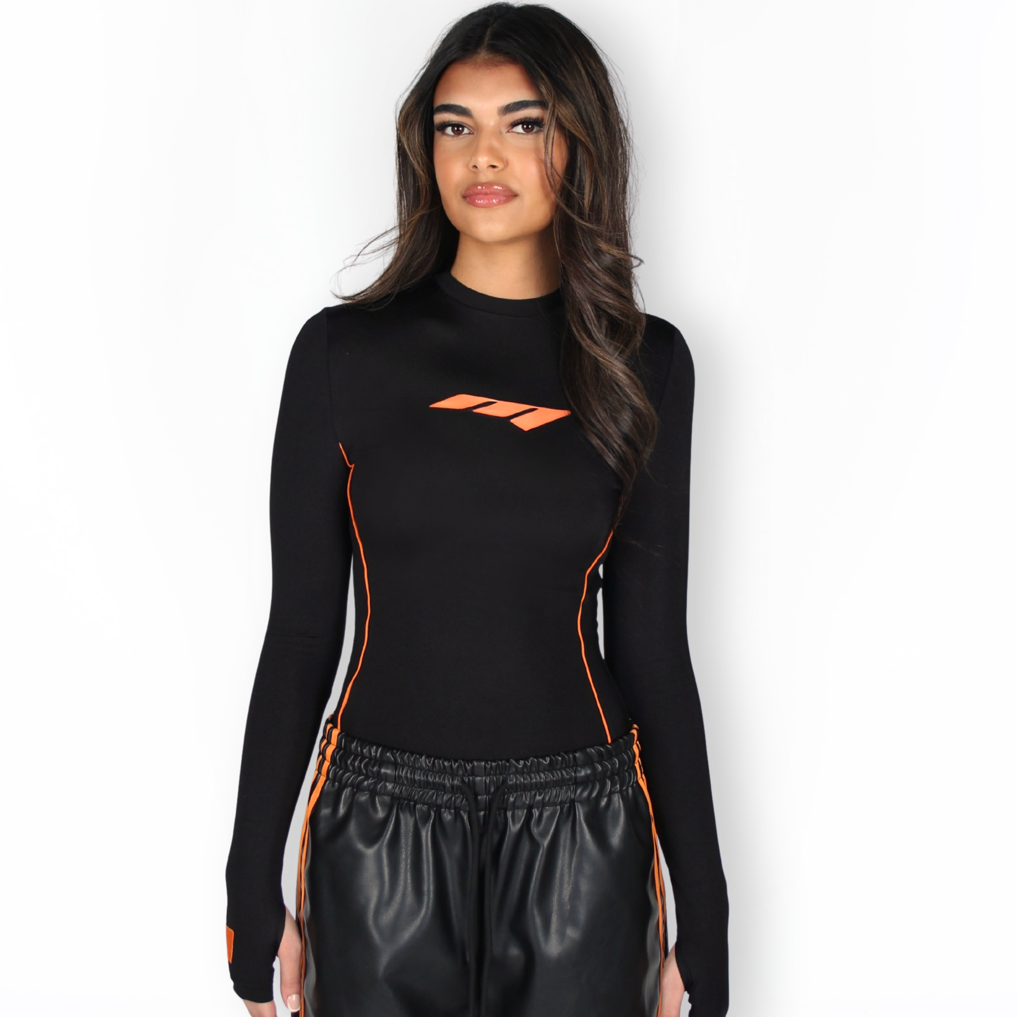 MTL Long Sleeve Bodysuit Orange