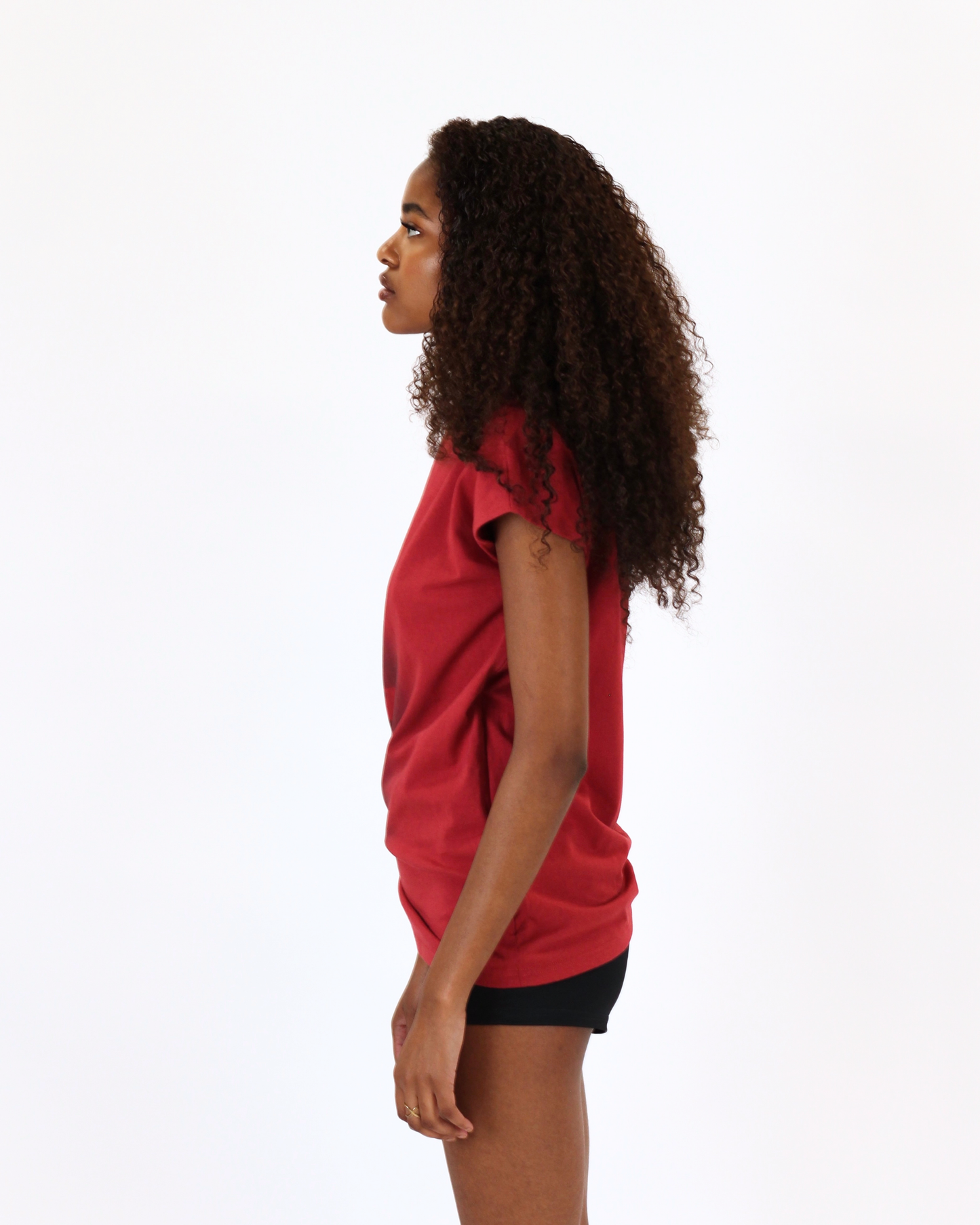 MTL Sleeveless Zipper Shirt Red