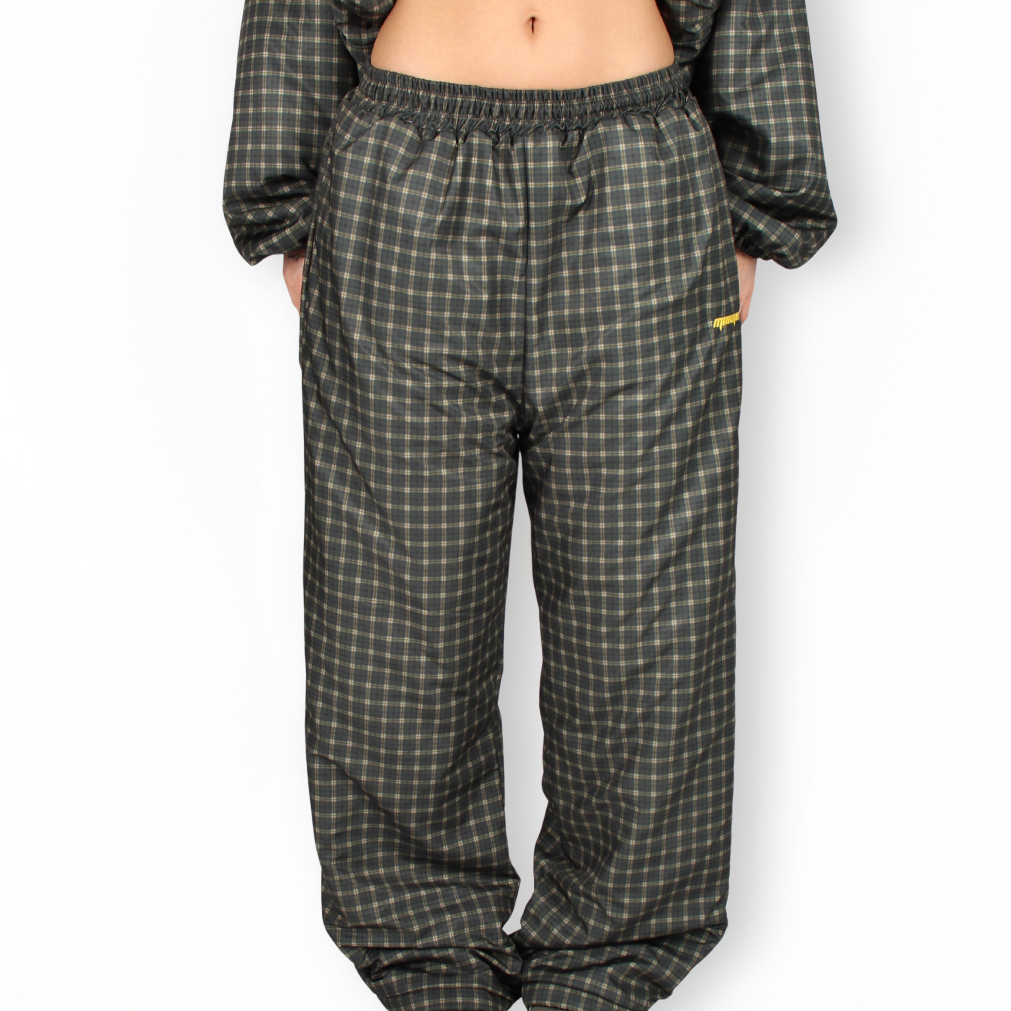 MTL Reversible Checked Pants Green