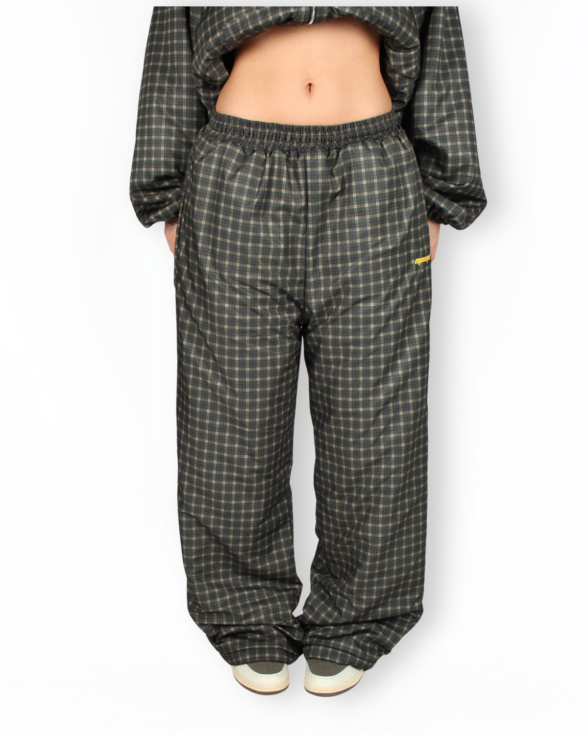 MTL Reversible Checked Pants Green