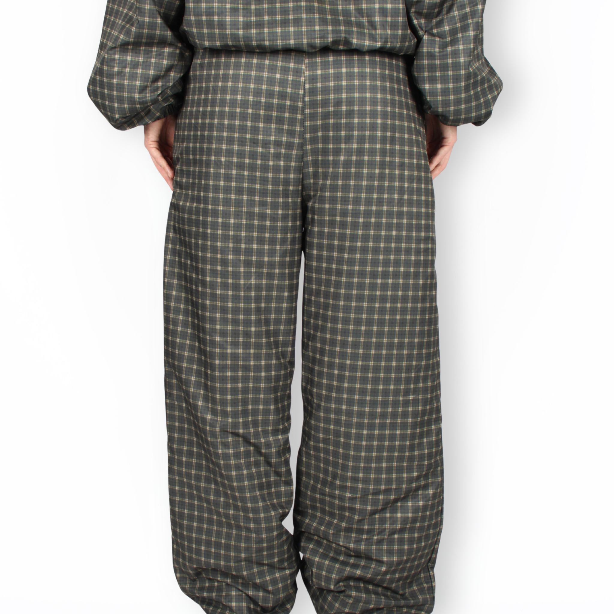 MTL Reversible Checked Pants Green