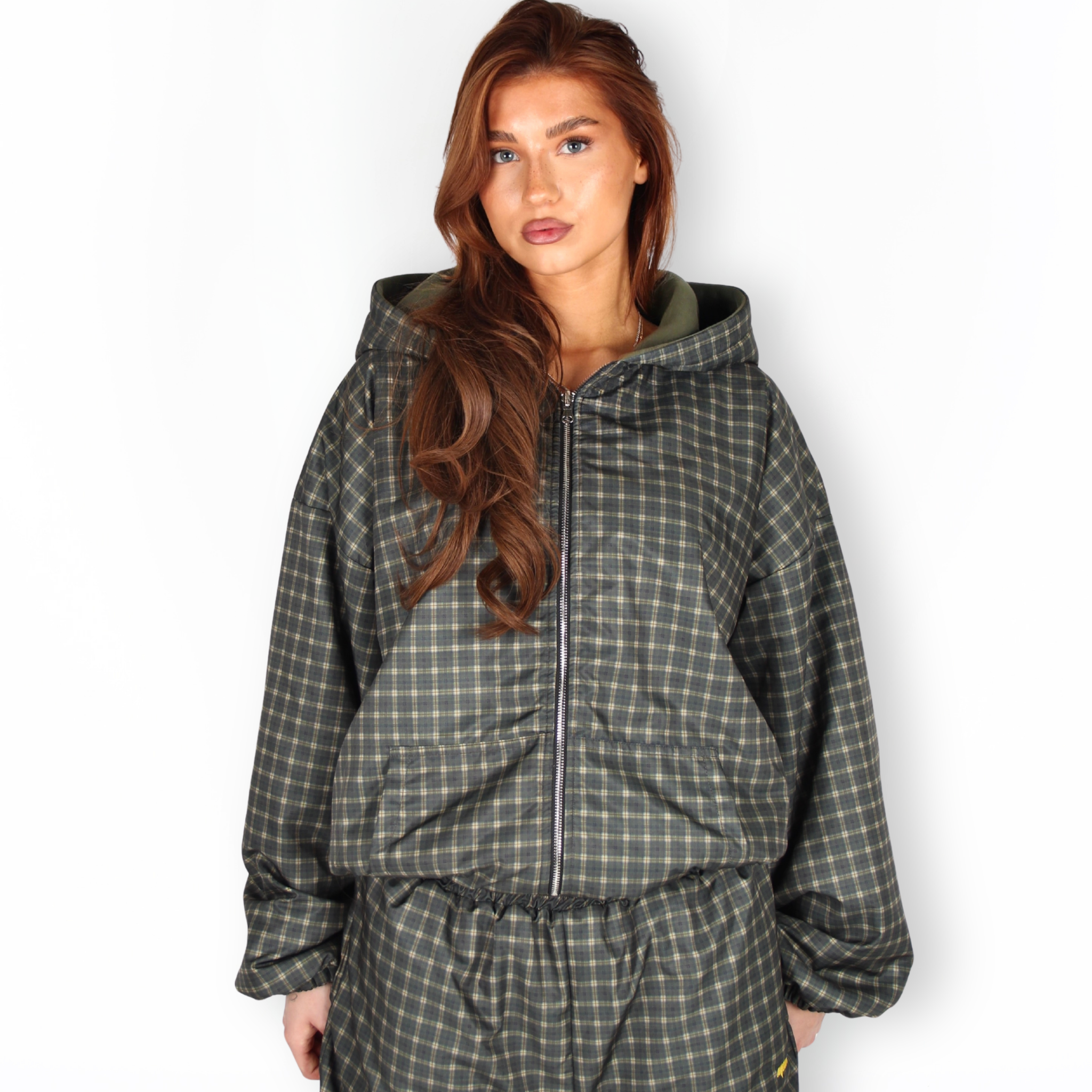 MTL Reversible Checked Jacket Green