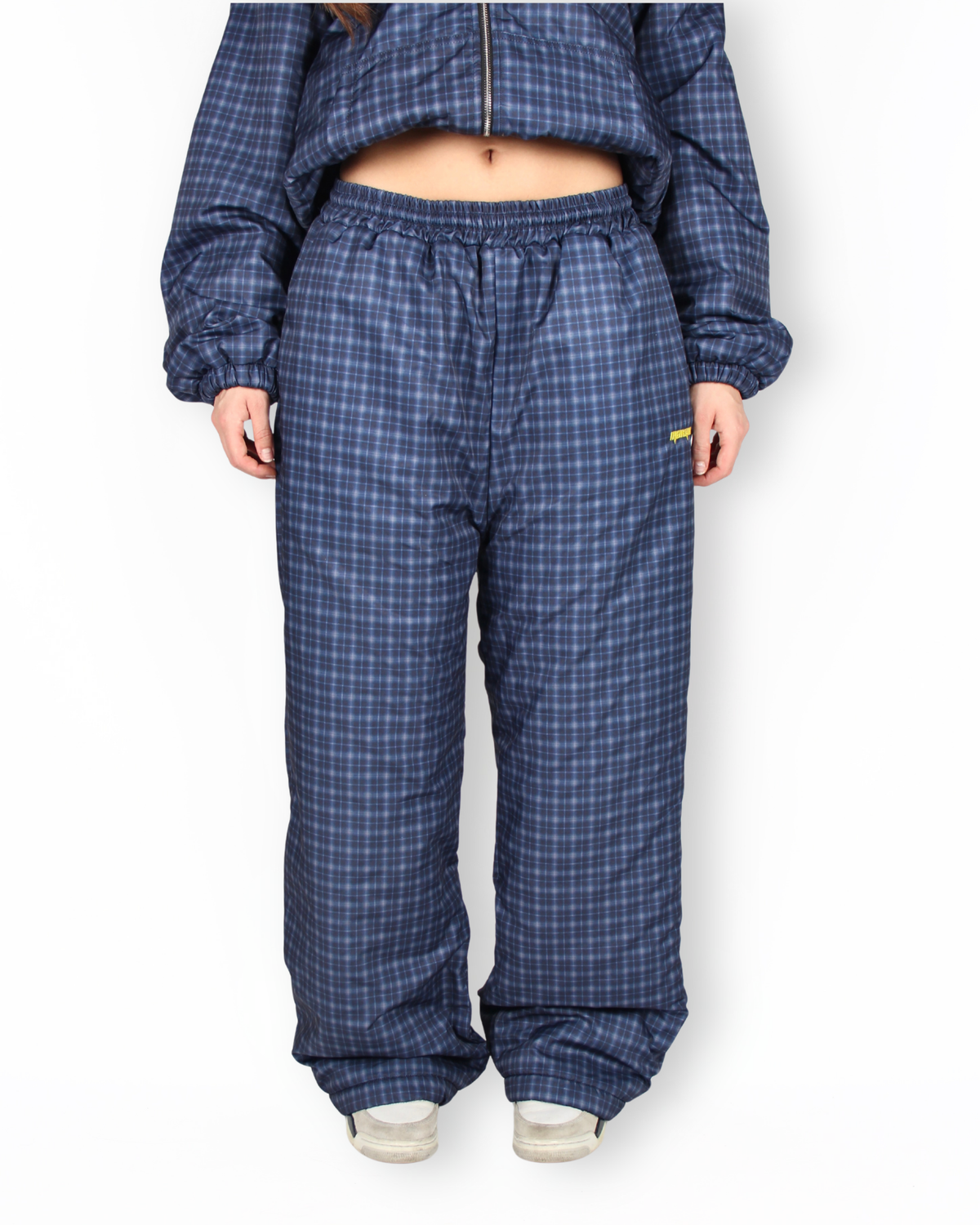 MTL Reversible Checked Pants Navy