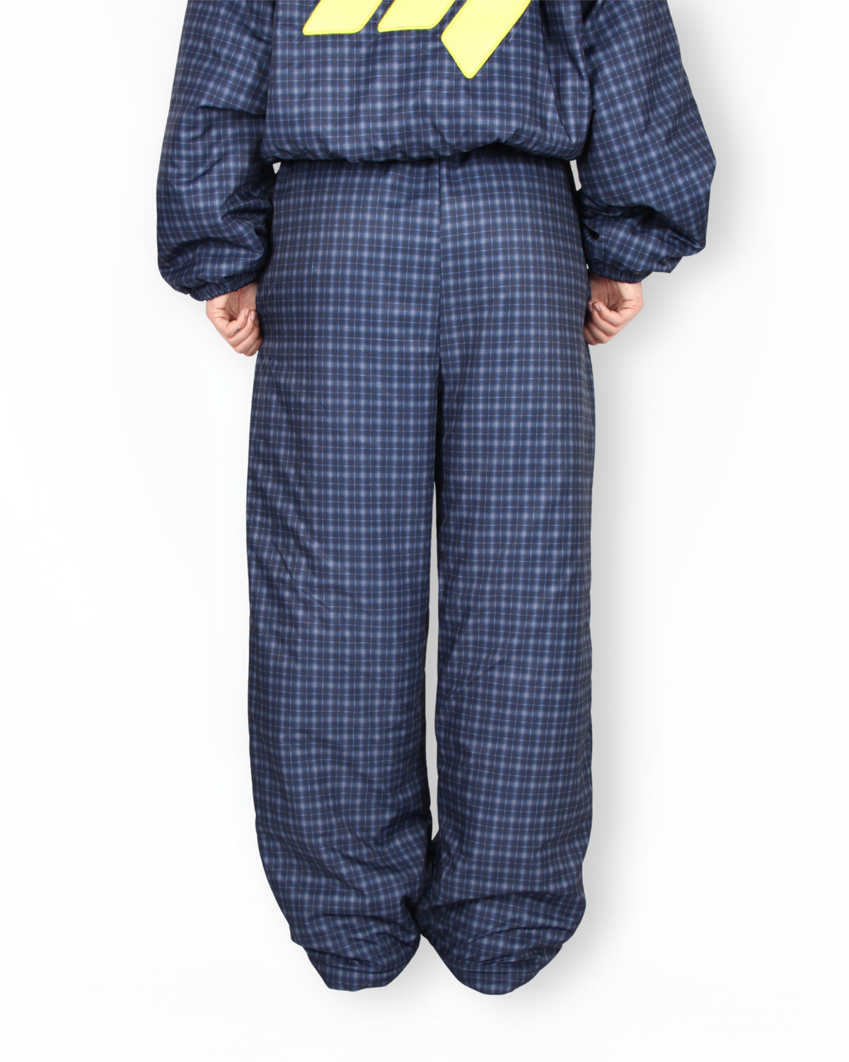 MTL Reversible Checked Pants Navy