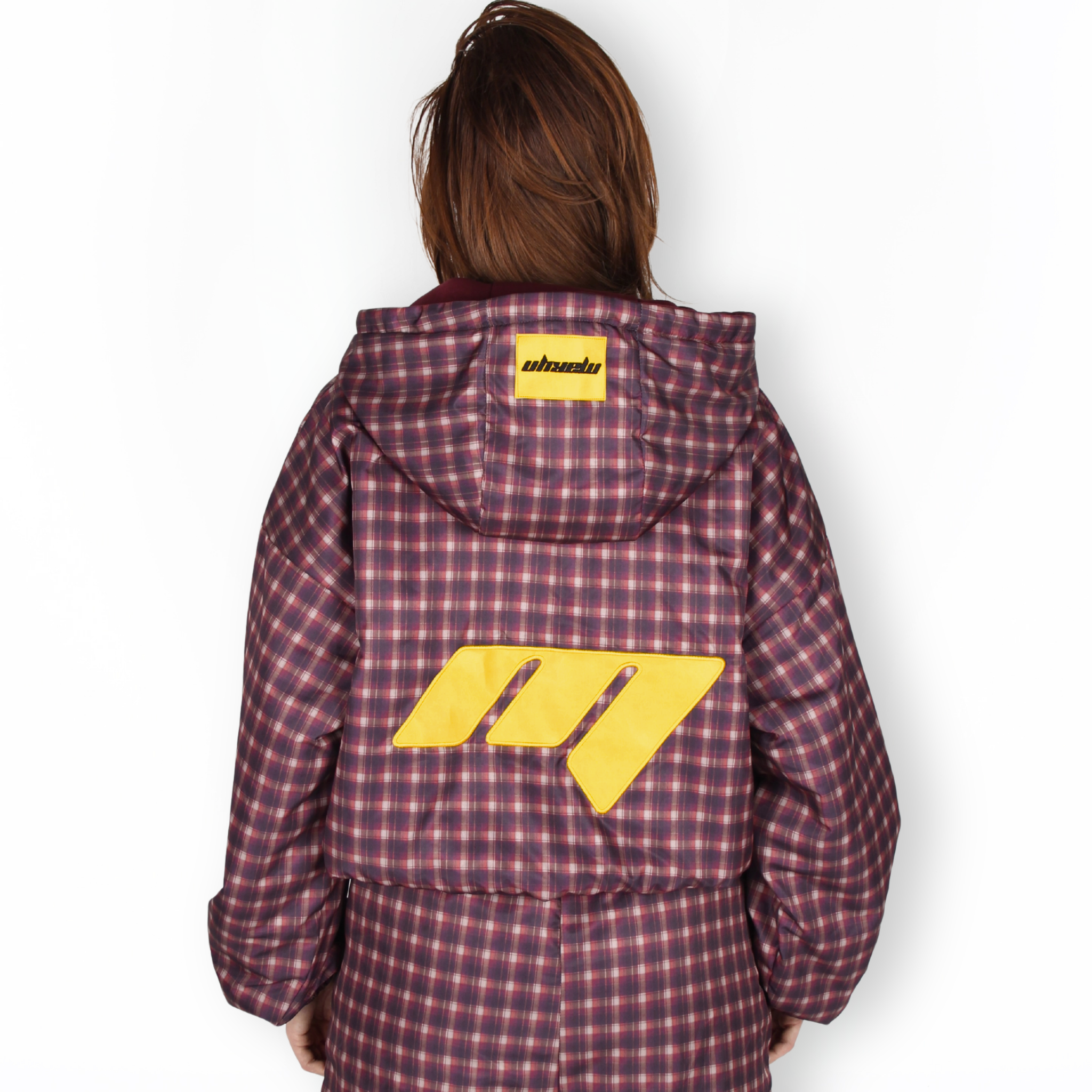 MTL Reversible Checked Jacket Burgundy