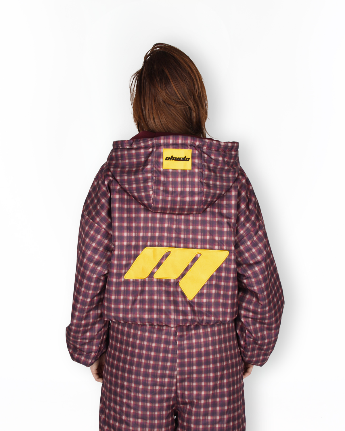 MTL Reversible Checked Jacket Burgundy