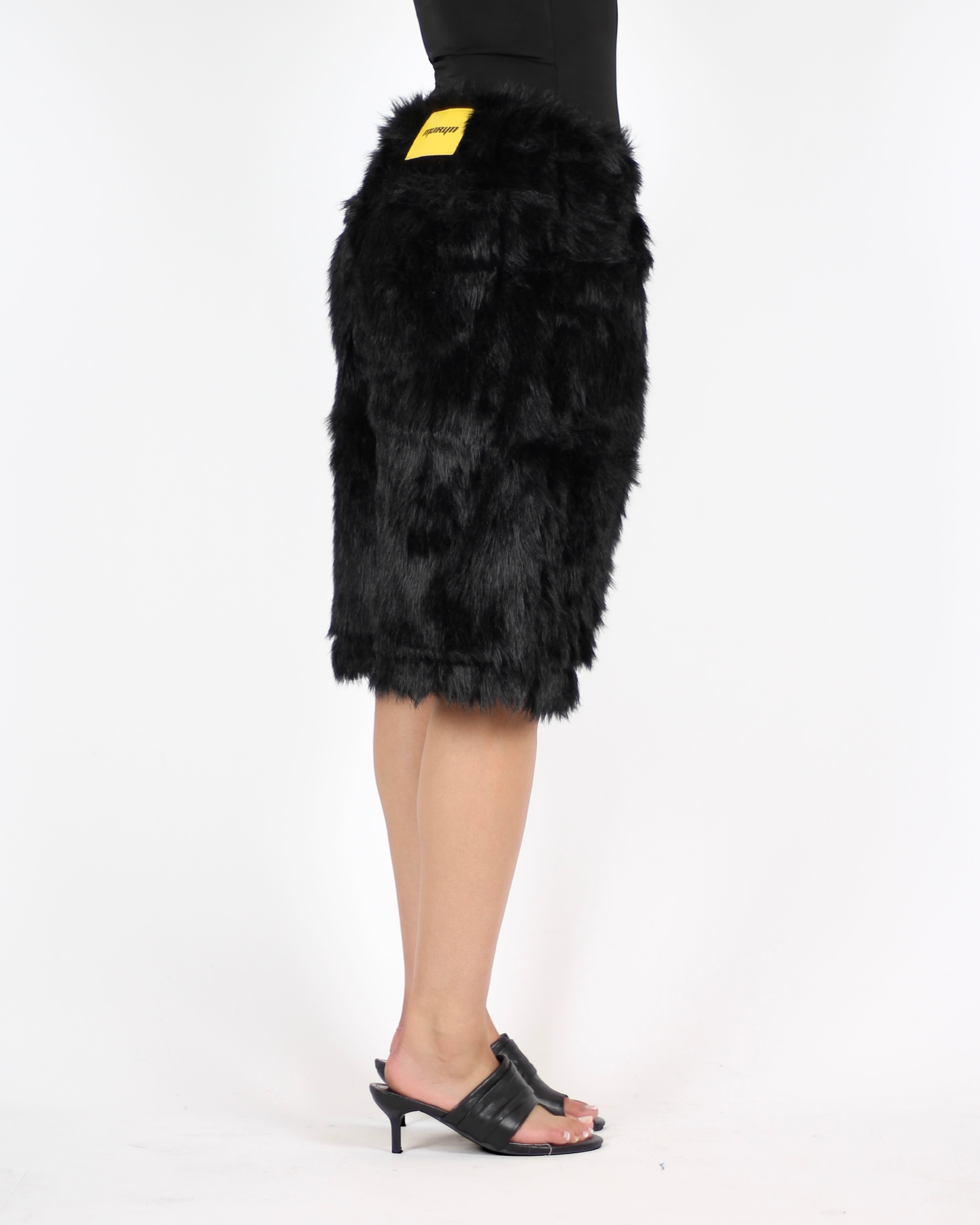 MTL Faux Fur Shorts Black