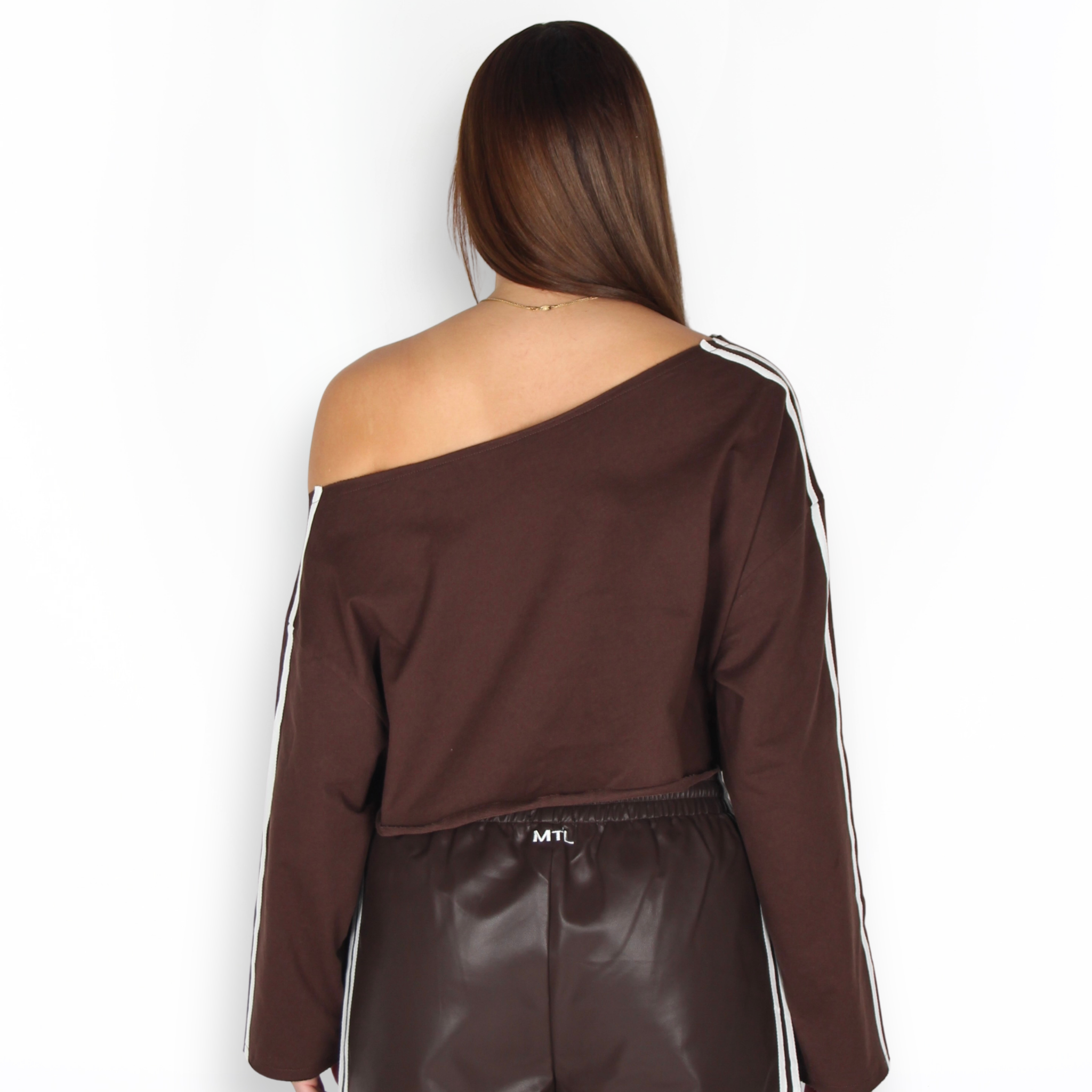 MTL One Shoulder Top Brown