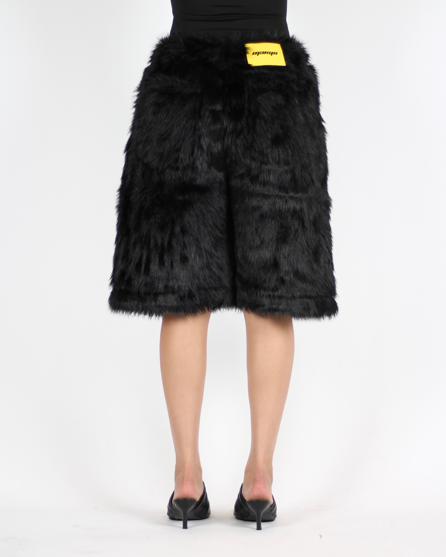 MTL Faux Fur Shorts Black