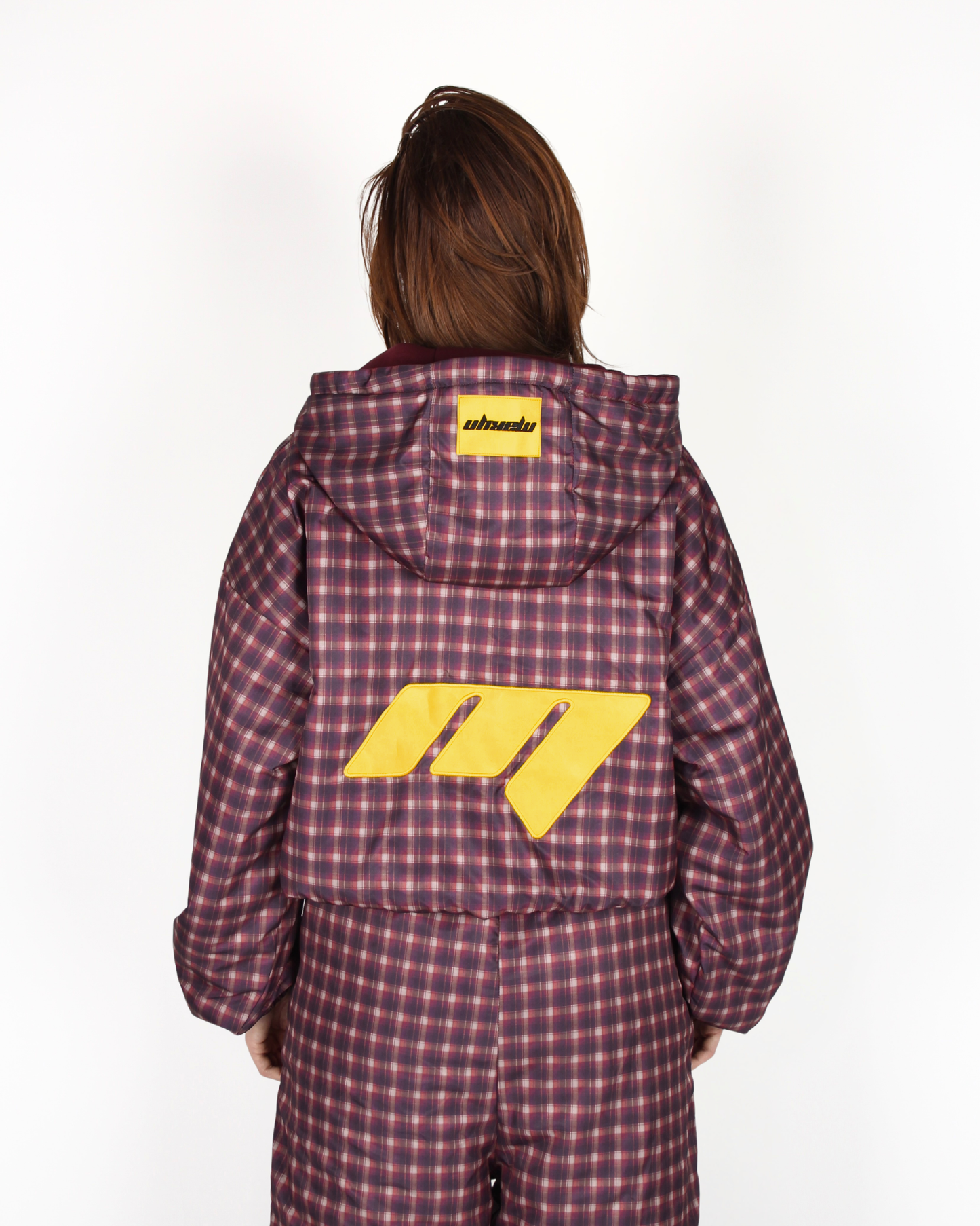 MTL Reversible Checked Jacket Burgundy