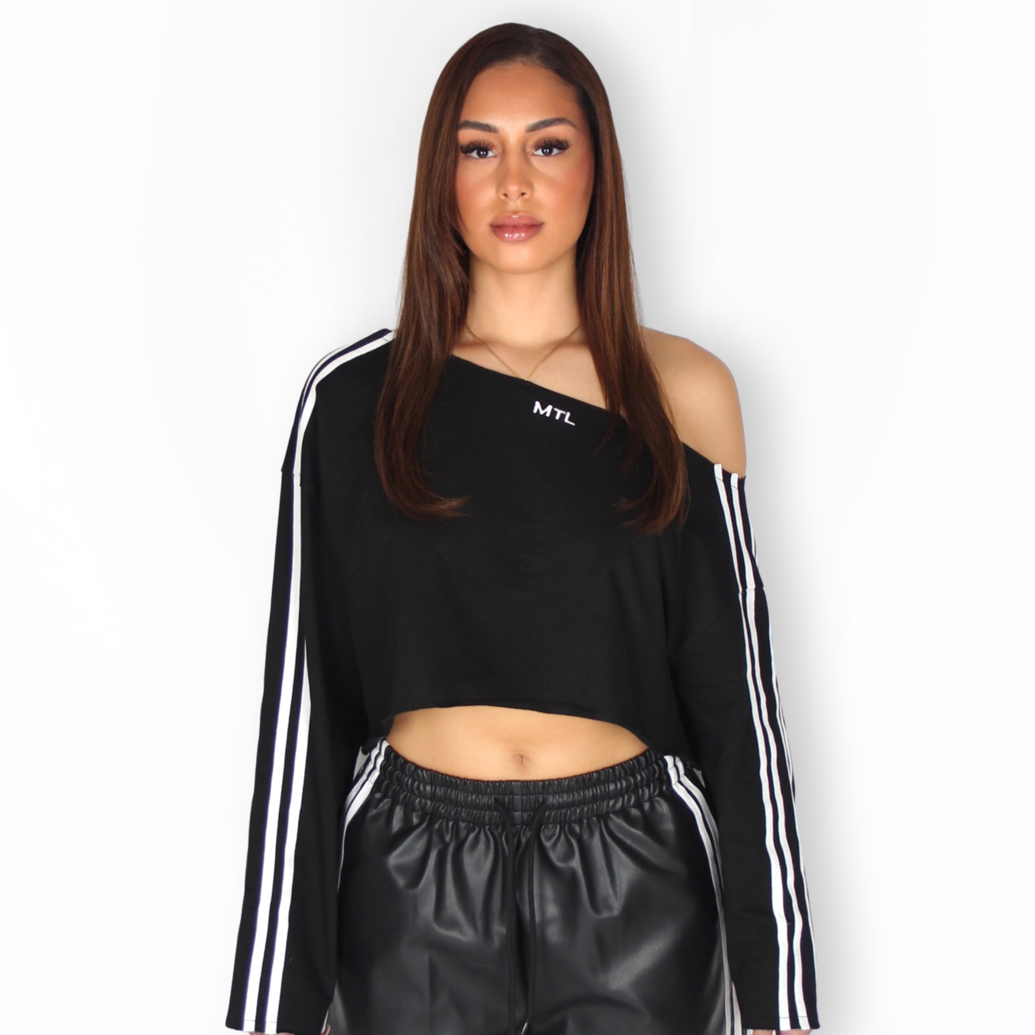 MTL One Shoulder Top Black