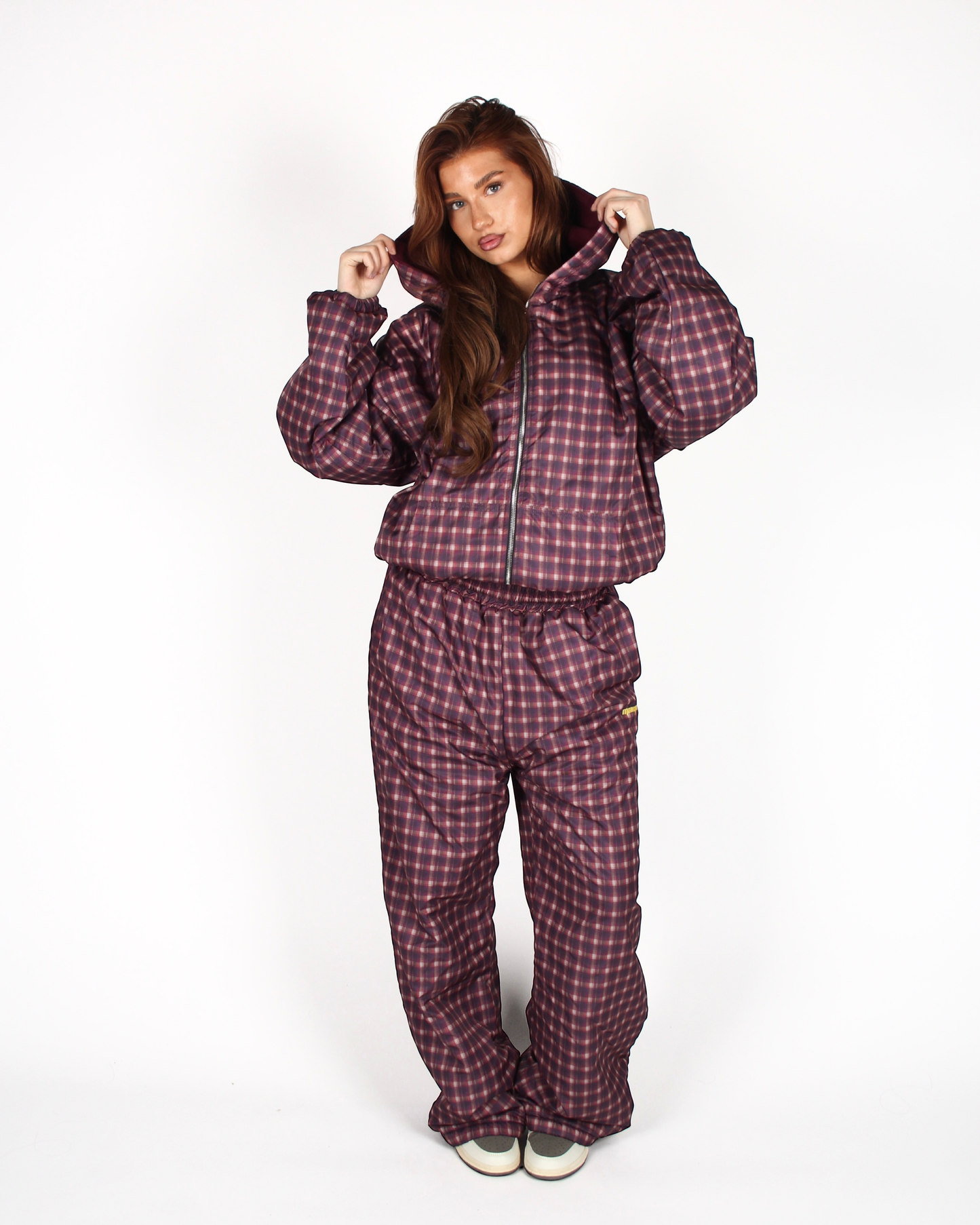 MTL Reversible Checked Jacket Burgundy