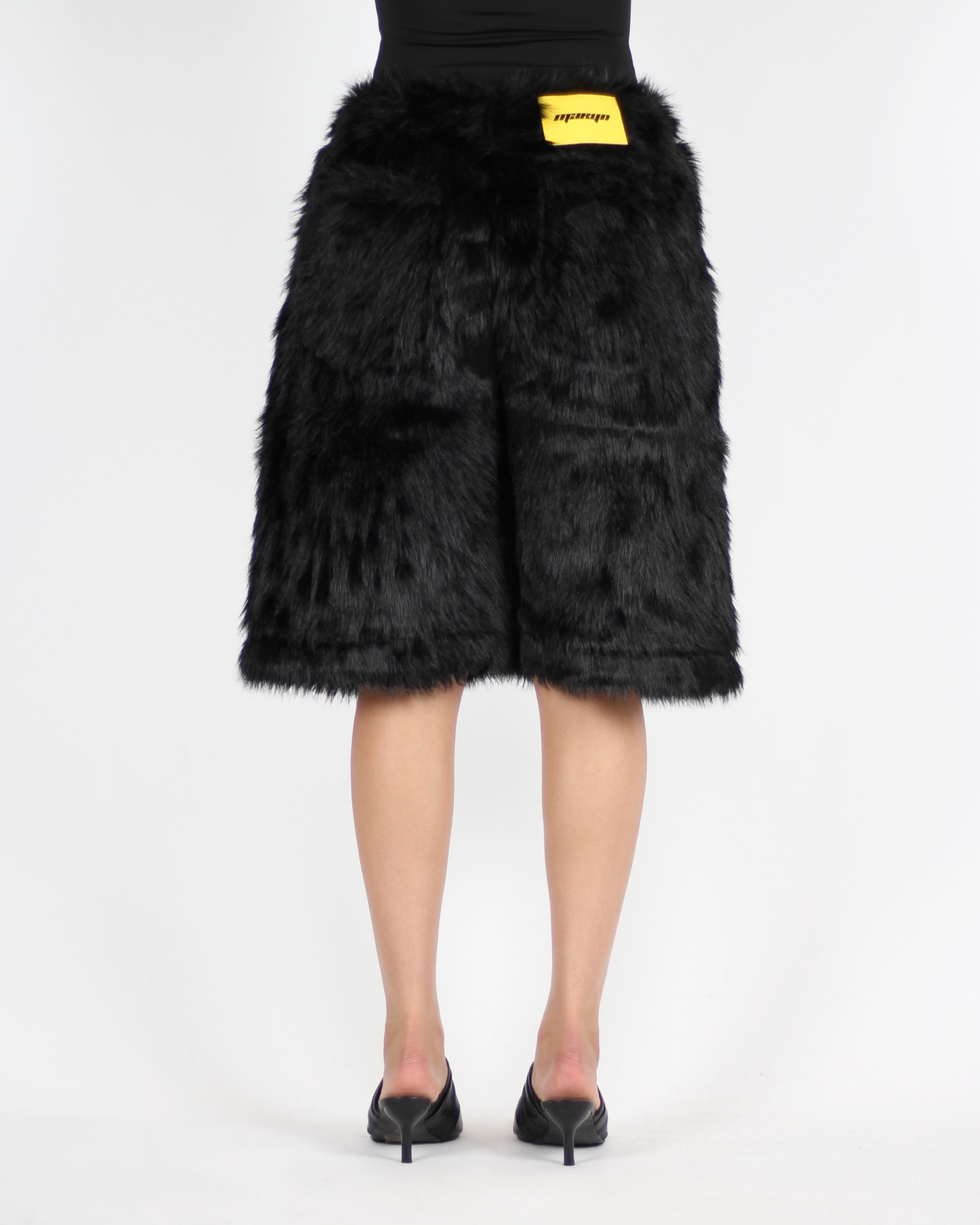 MTL Faux Fur Shorts Black