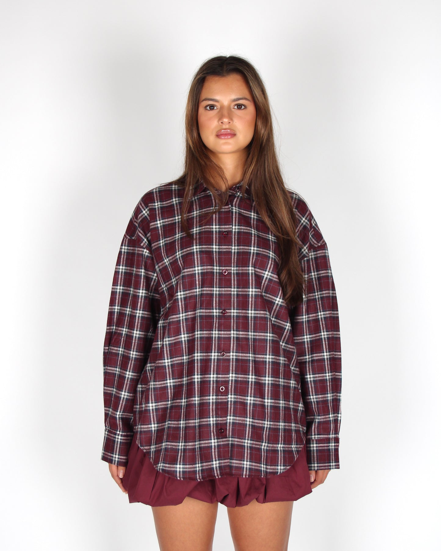 Cyza Flannel Burgundy
