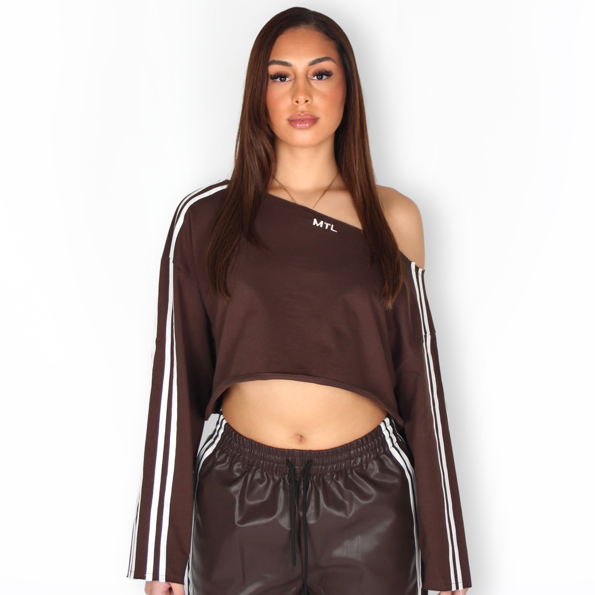 MTL One Shoulder Top Brown