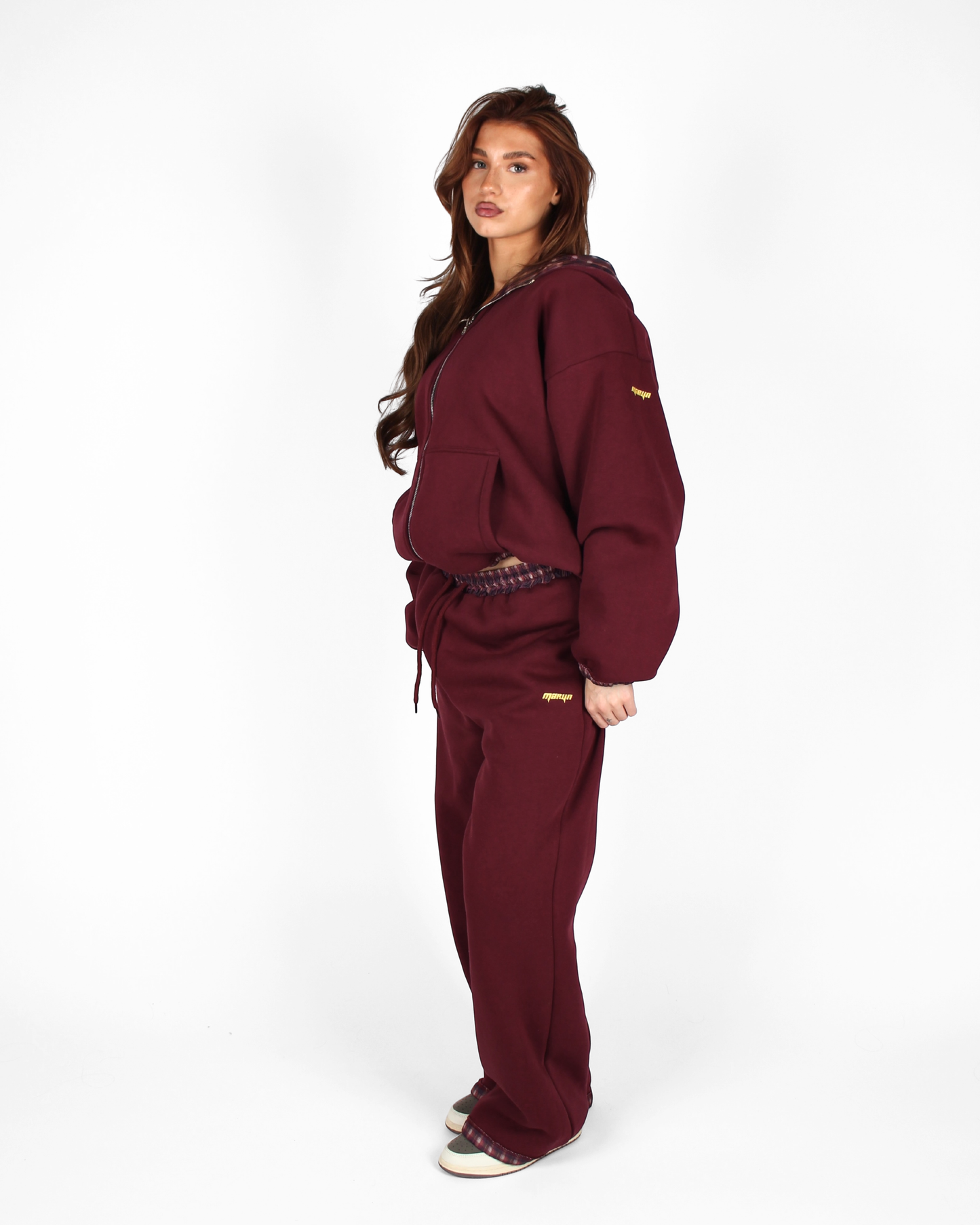 MTL Reversible Checked Jacket Burgundy