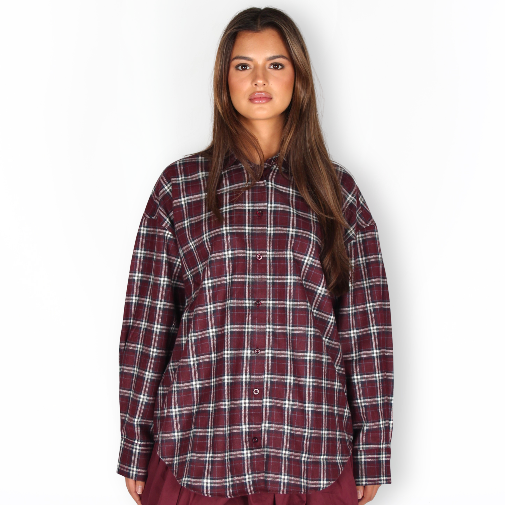Cyza Flannel Burgundy