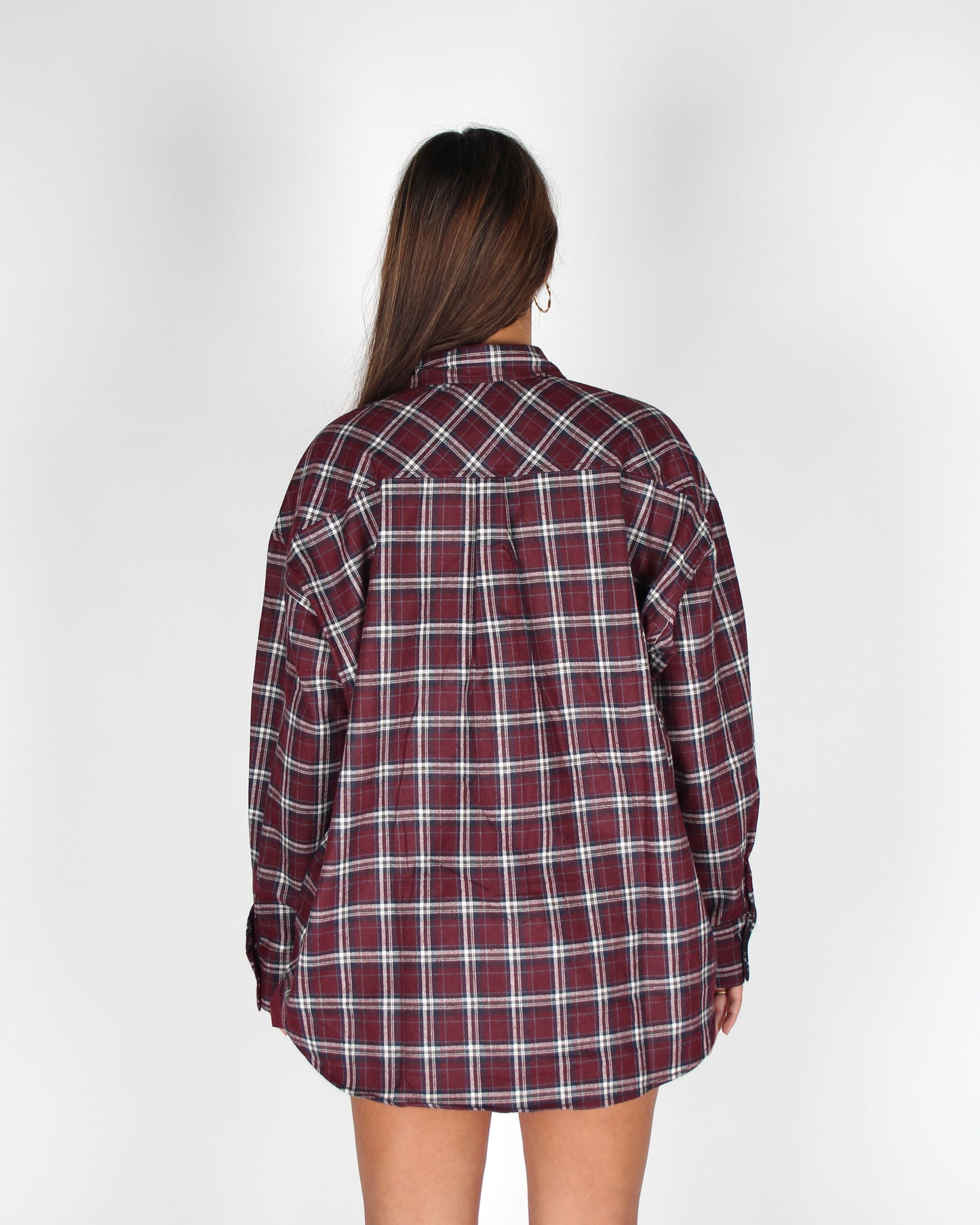 Cyza Flannel Burgundy
