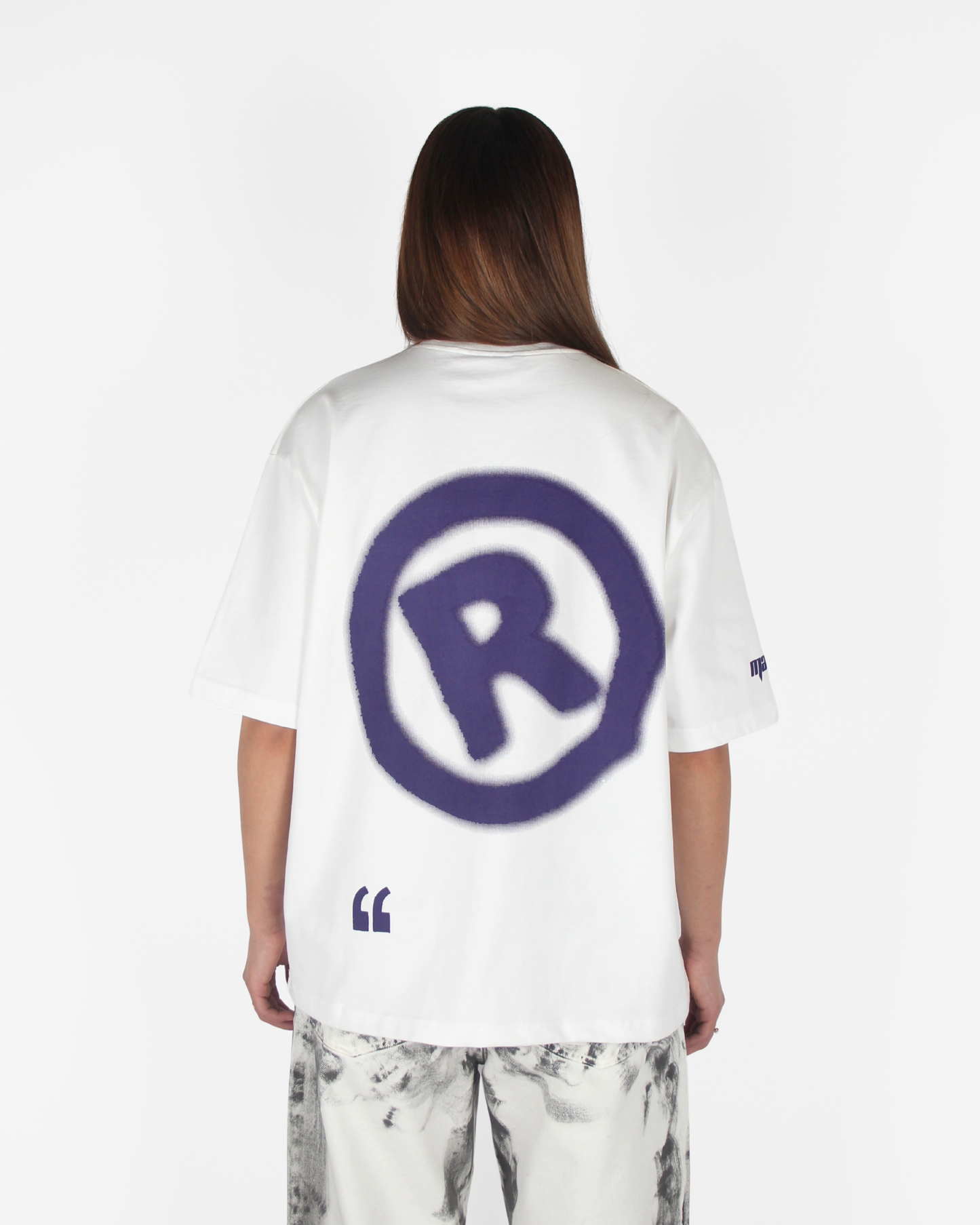 MTL Printed T-shirt Ecru/Purple