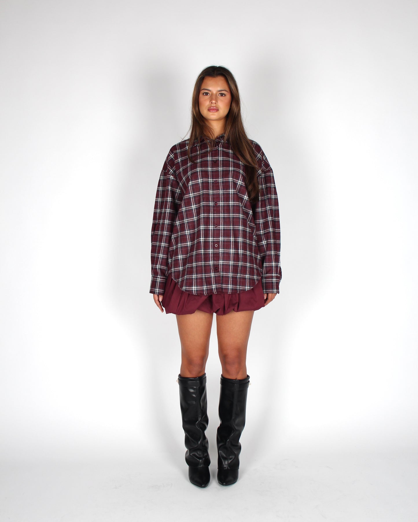 Cyza Flannel Burgundy