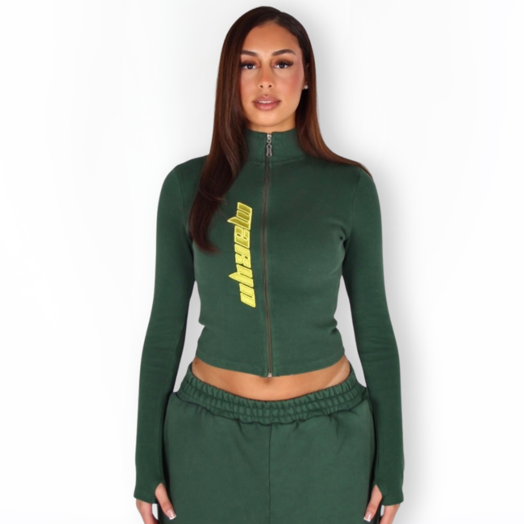 MTL Zip-Up Top Green