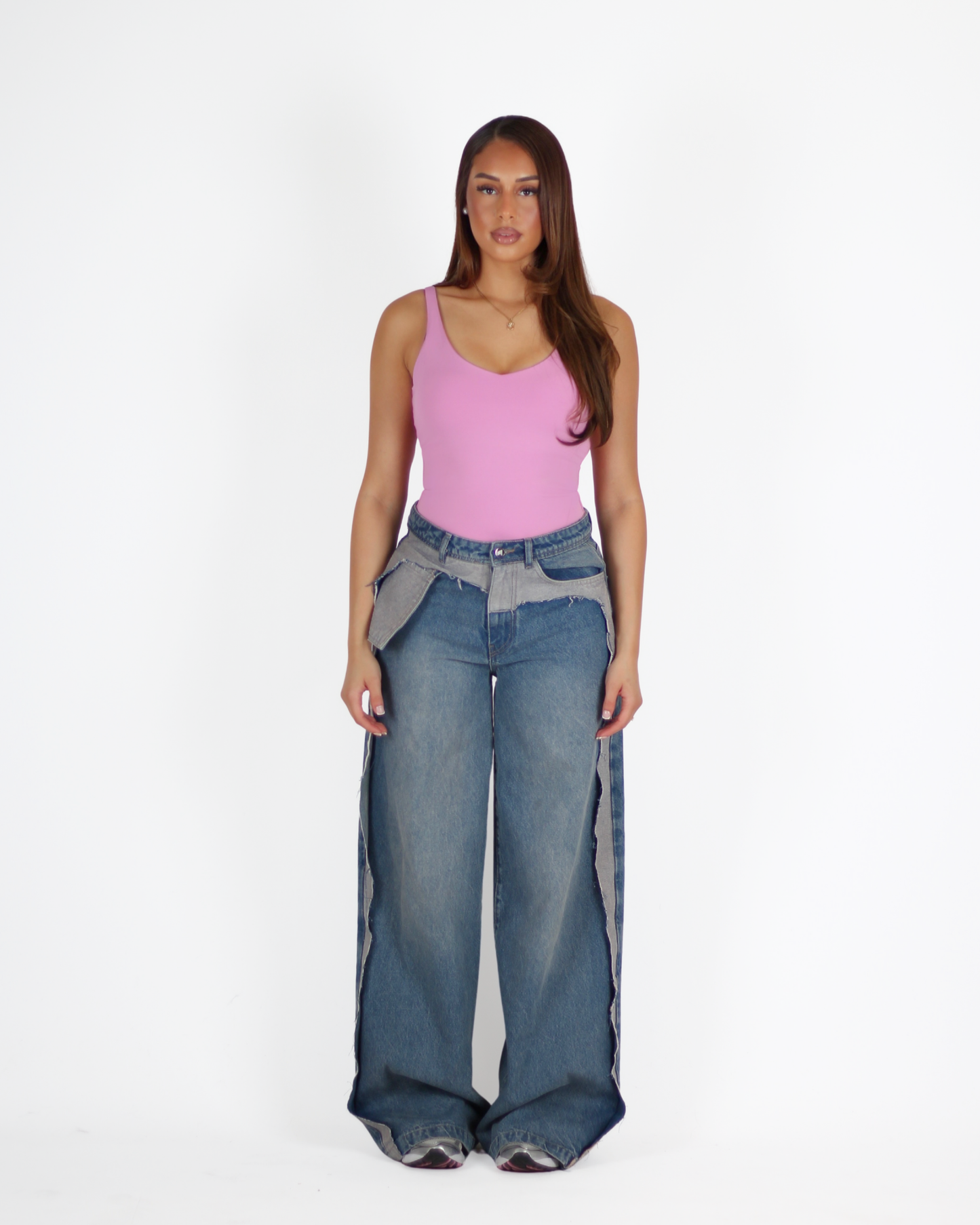 MTL Sculpting Label Bodysuit Pink