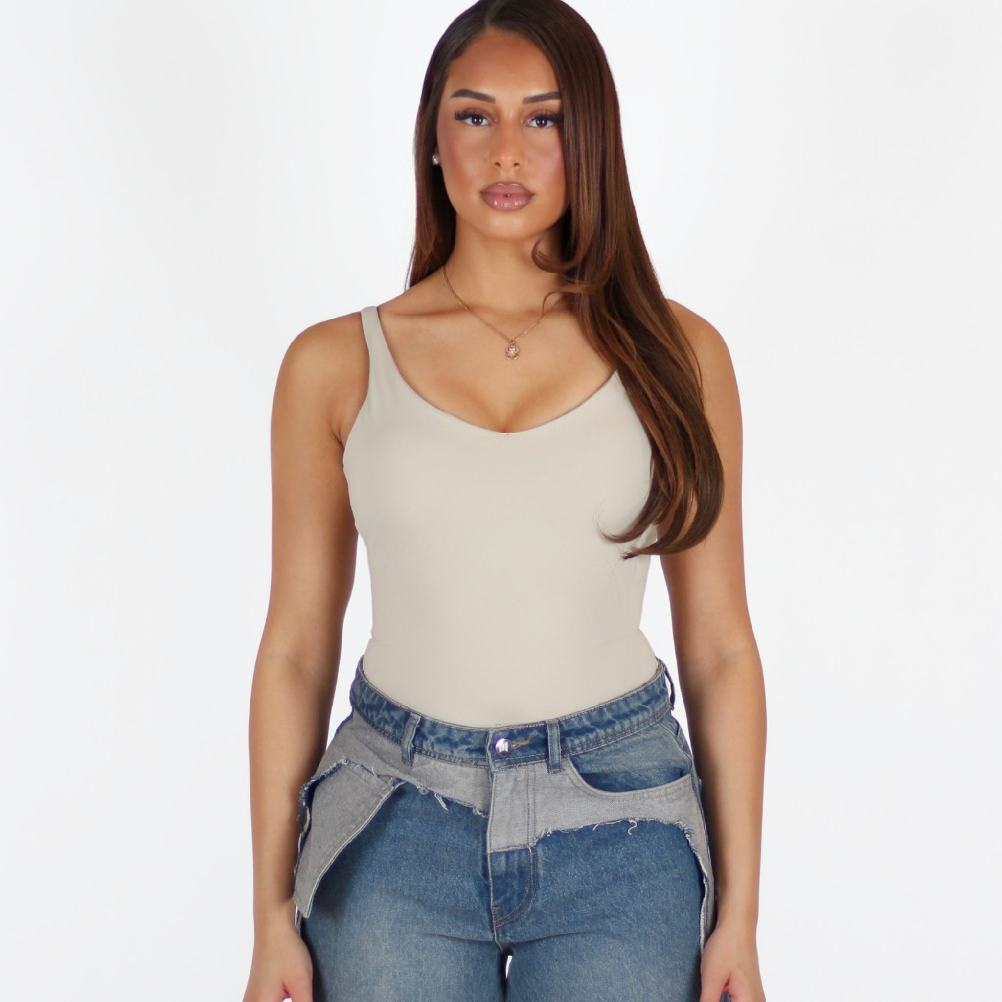 PRE-ORDER MTL Sculpting Label Bodysuit Beige