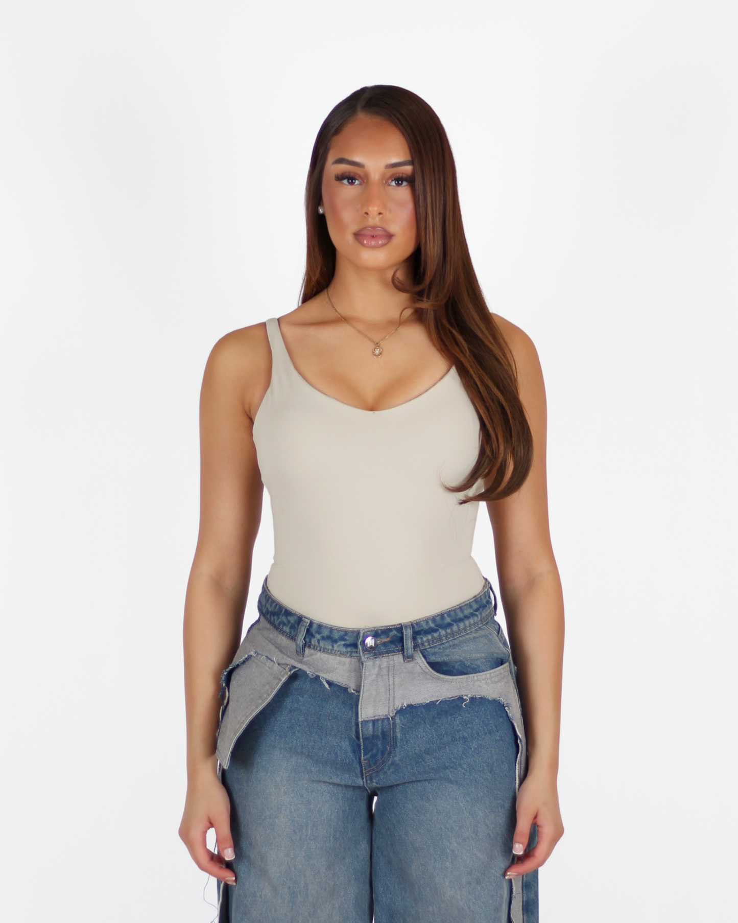 PRE-ORDER MTL Sculpting Label Bodysuit Beige