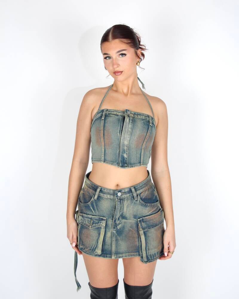 Liya Denim Top