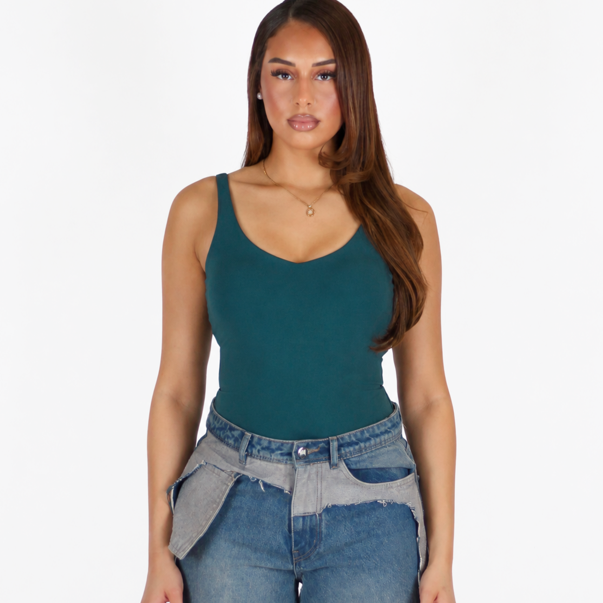 MTL Sculpting Label Bodysuit Green