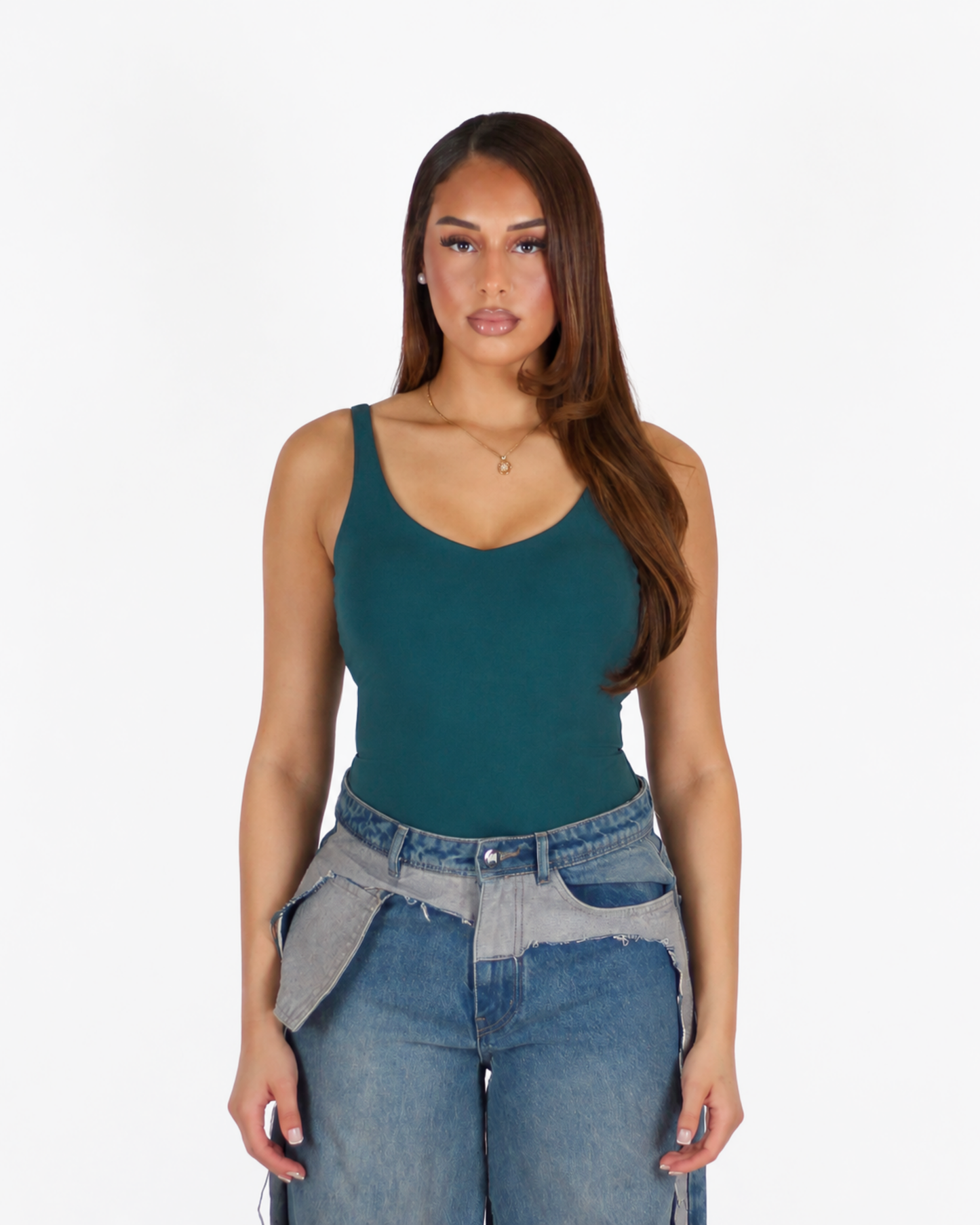 MTL Sculpting Label Bodysuit Green