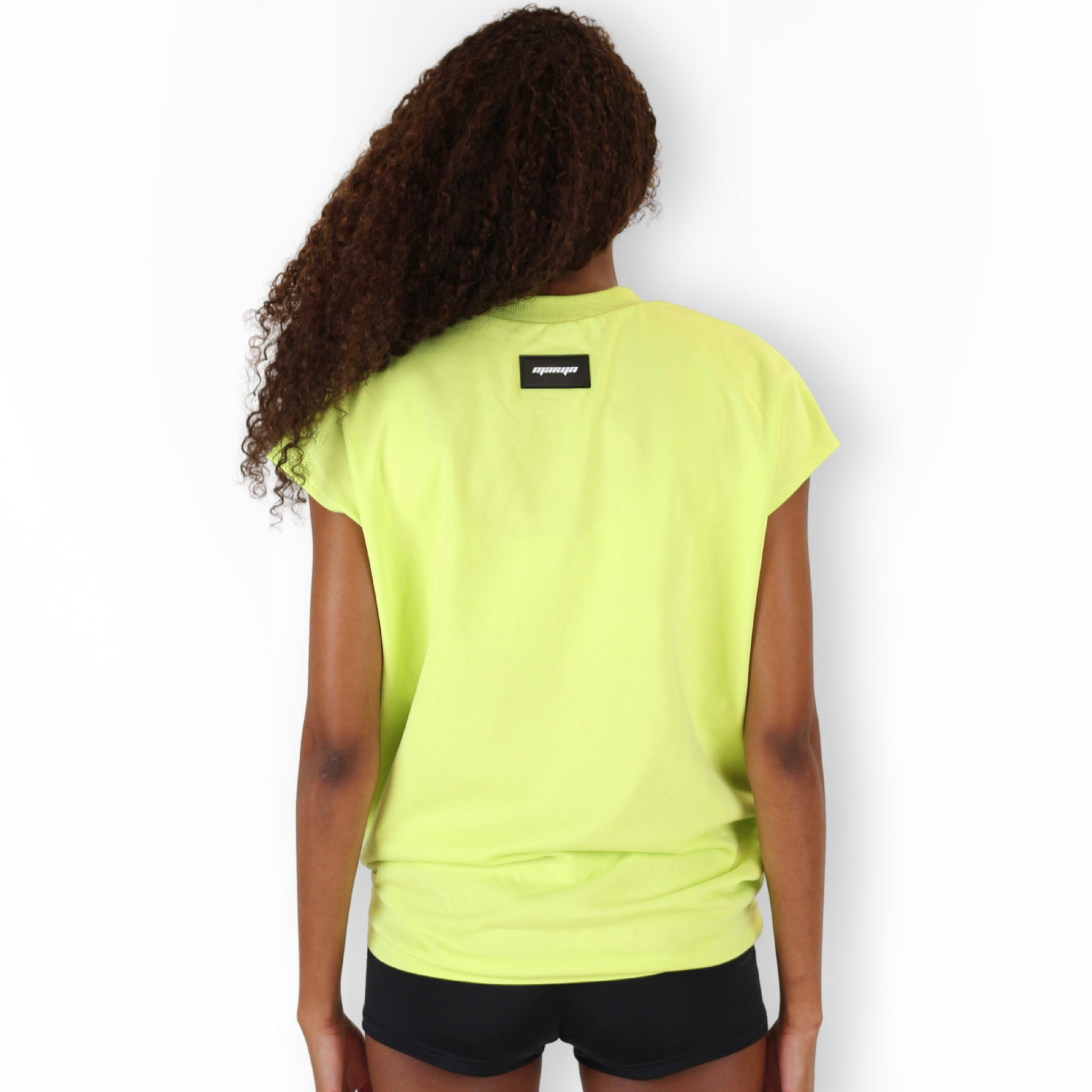 MTL Sleeveless Zipper Shirt Neon Yellow