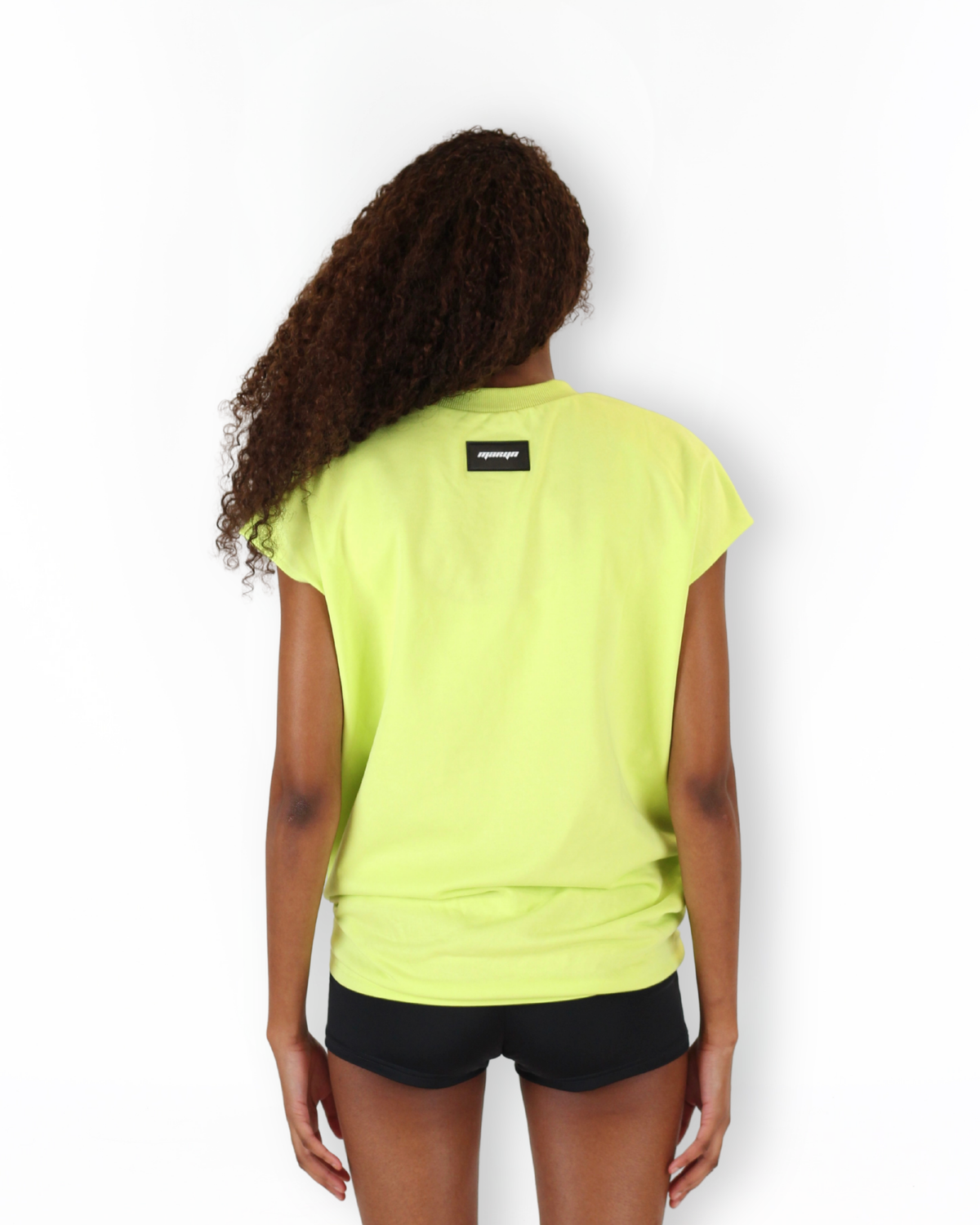 MTL Sleeveless Zipper Shirt Neon Yellow