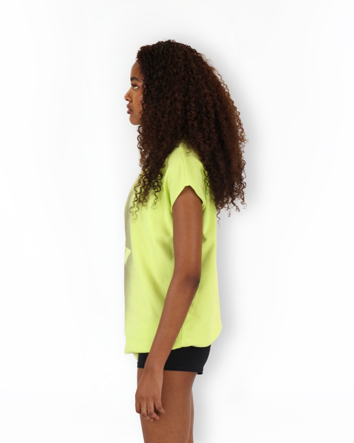 MTL Sleeveless Zipper Shirt Neon Yellow