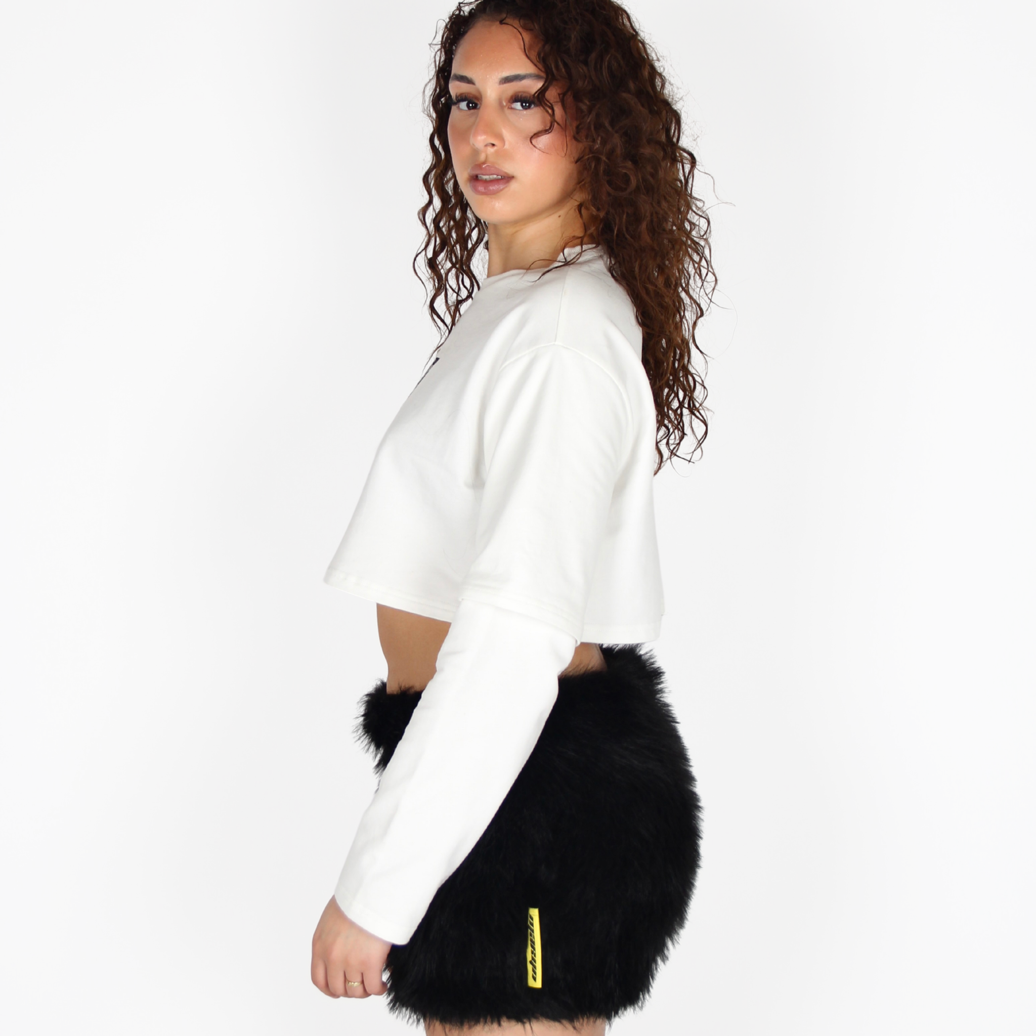 MTL Cropped Double Layered Longsleeve Black