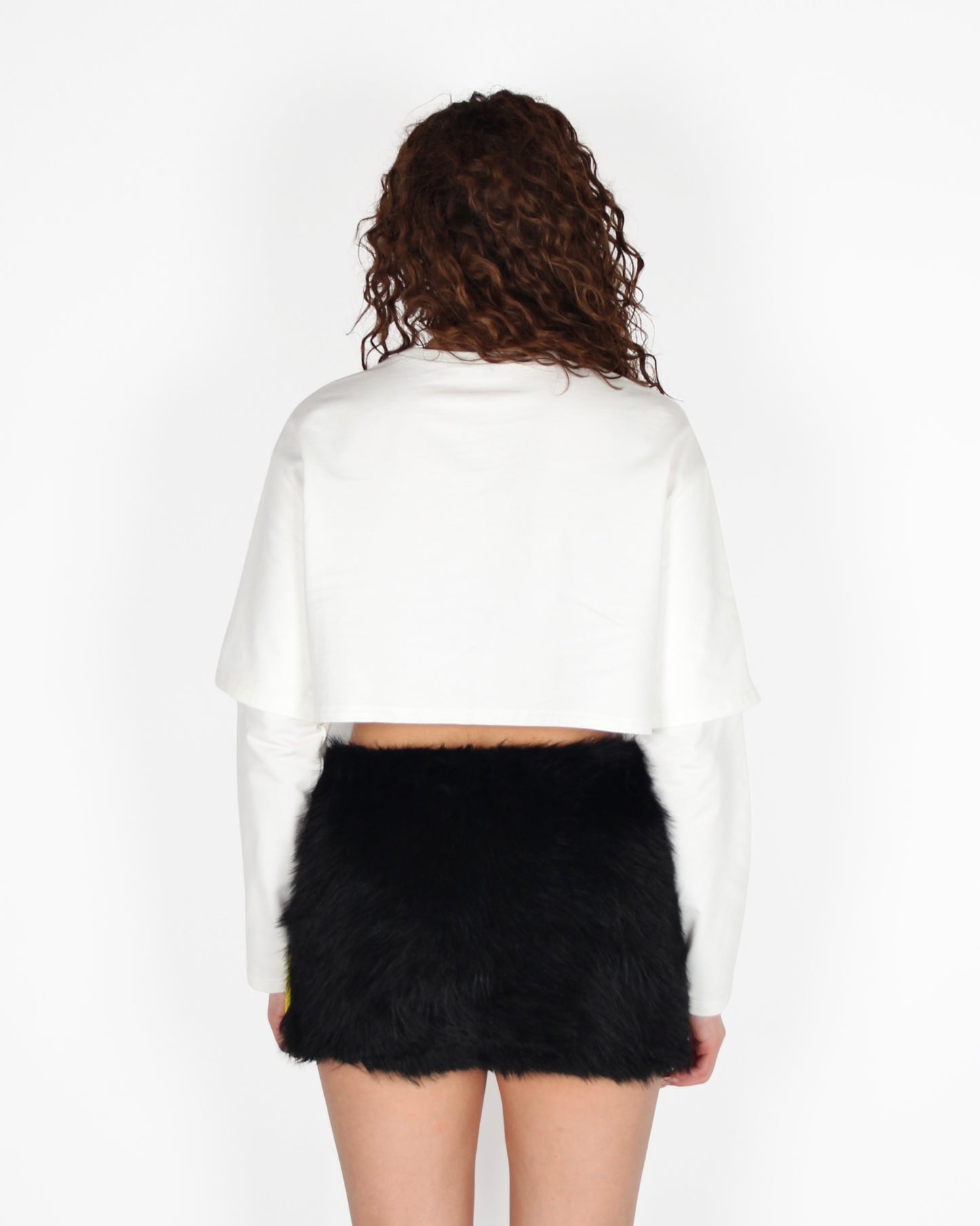 MTL Cropped Double Layered Longsleeve Black