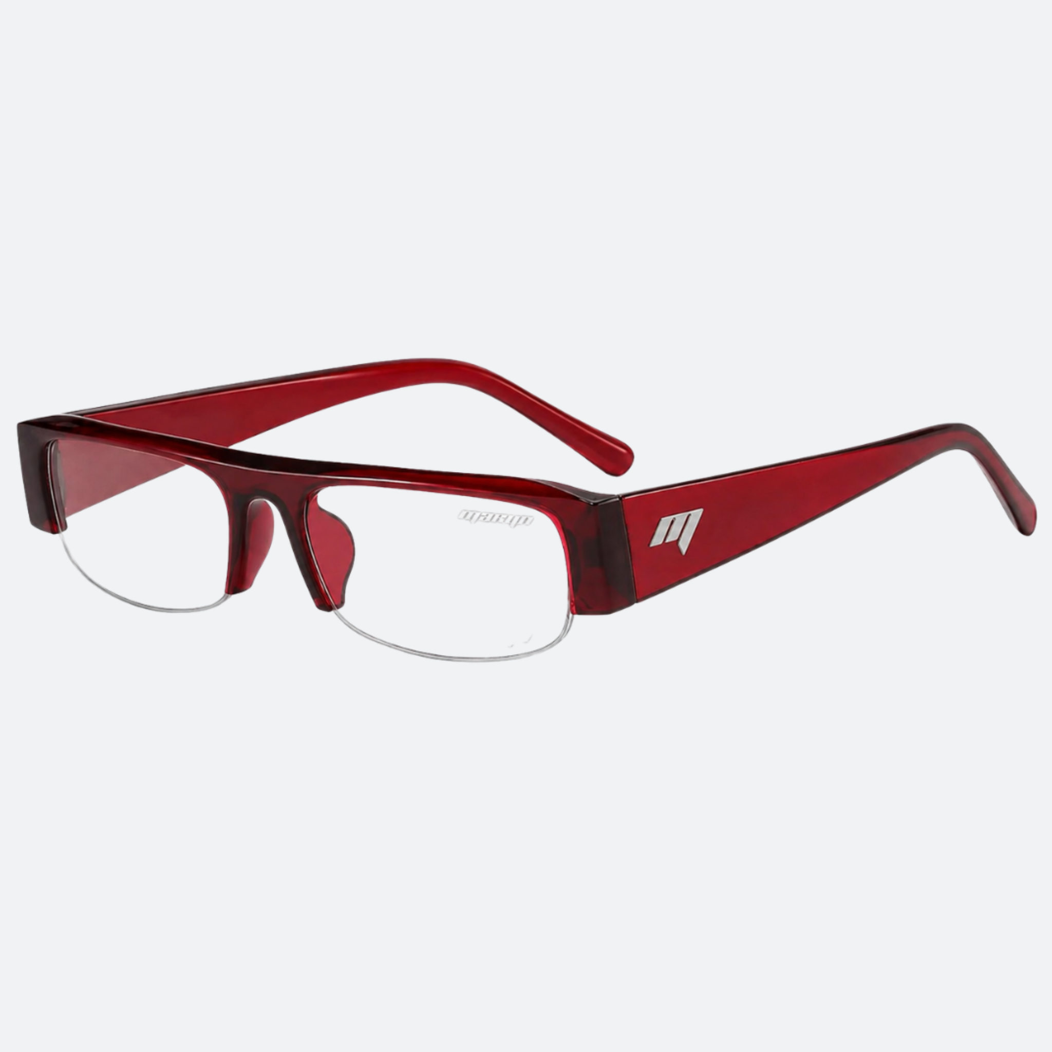 MTL Half Frame Glasses Red