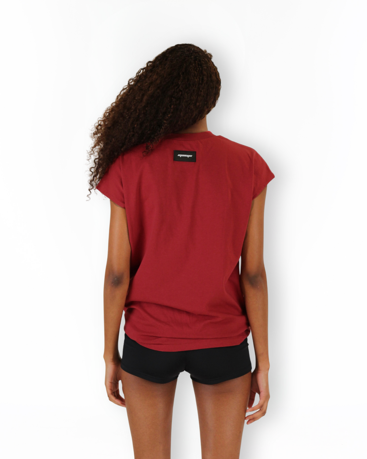 MTL Sleeveless Zipper Shirt Red