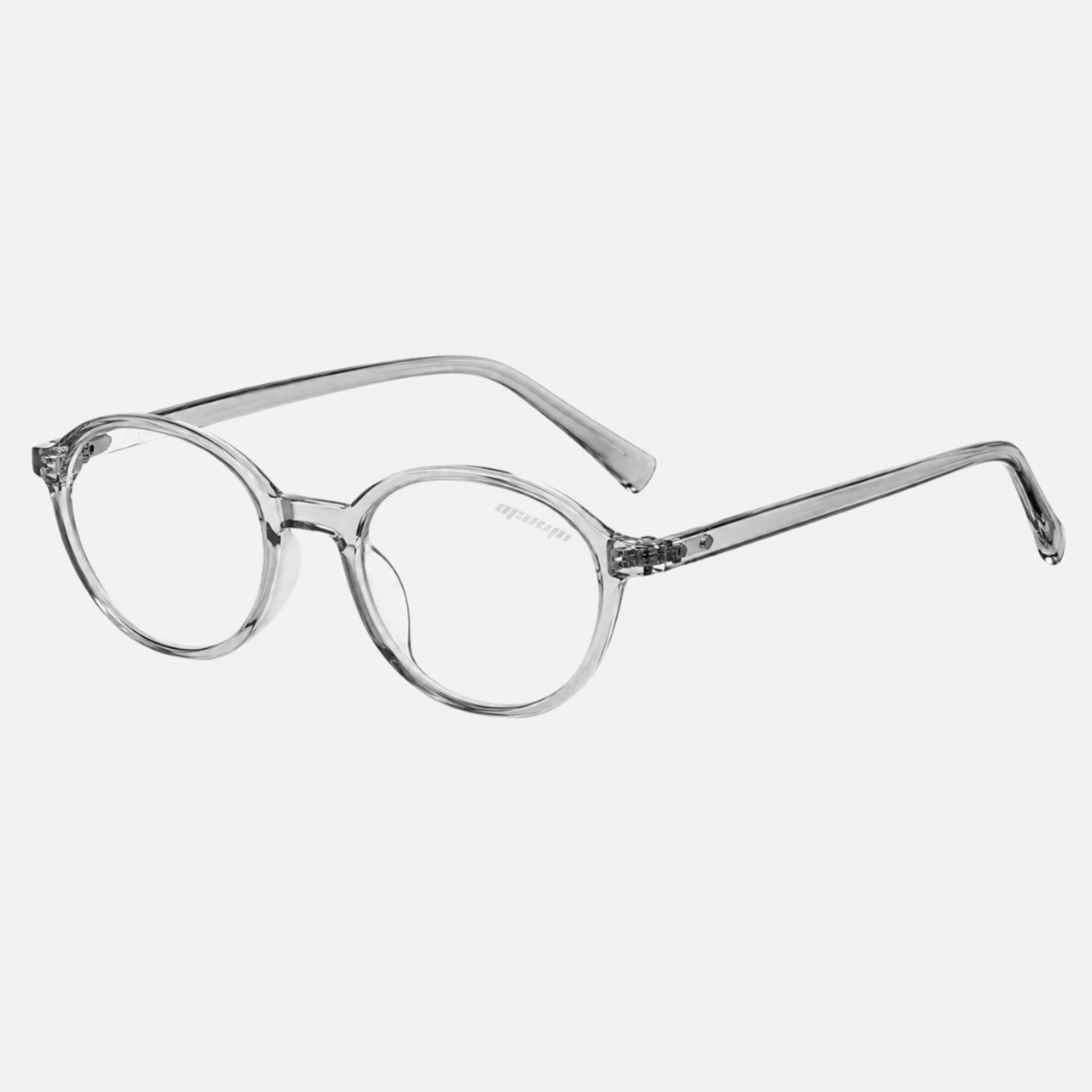 MTL Clear Round Glasses Grey